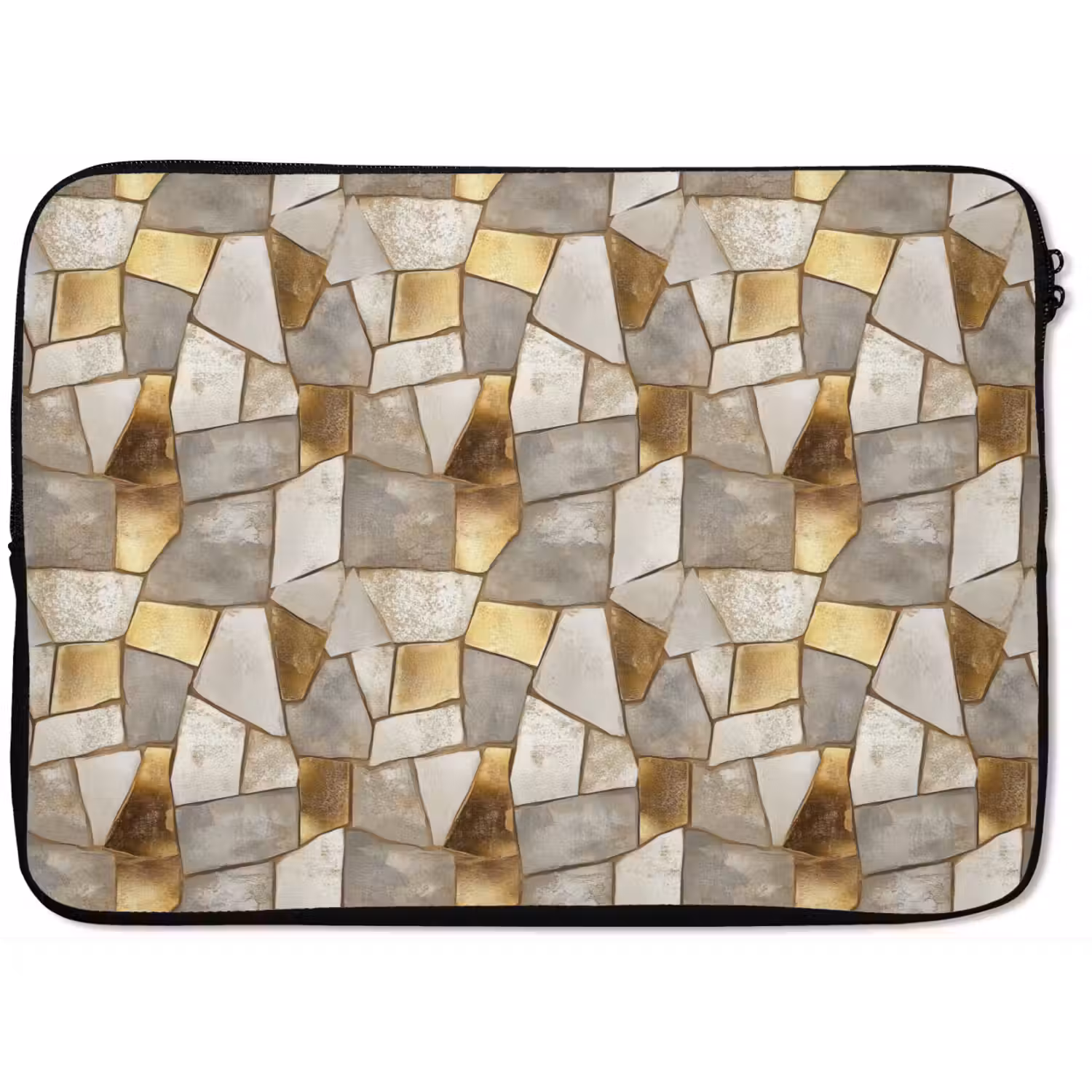 Mozaïek - Marmer - Goud laptophoes neopreen klein 279 -zkaufland3dotto