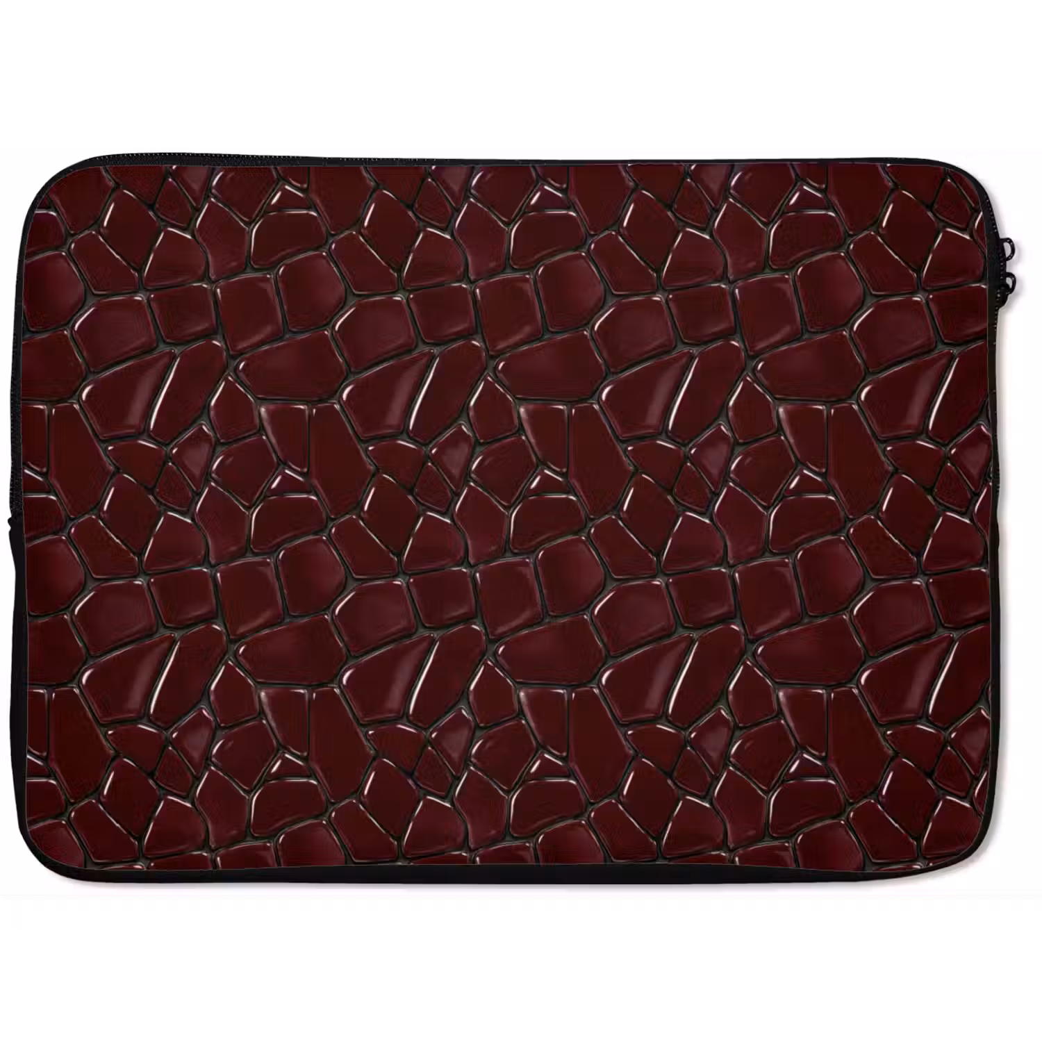 Mozaïek - Tegel - Bordeauxrood laptophoes neopreen klein 279 -zkaufland3dotto