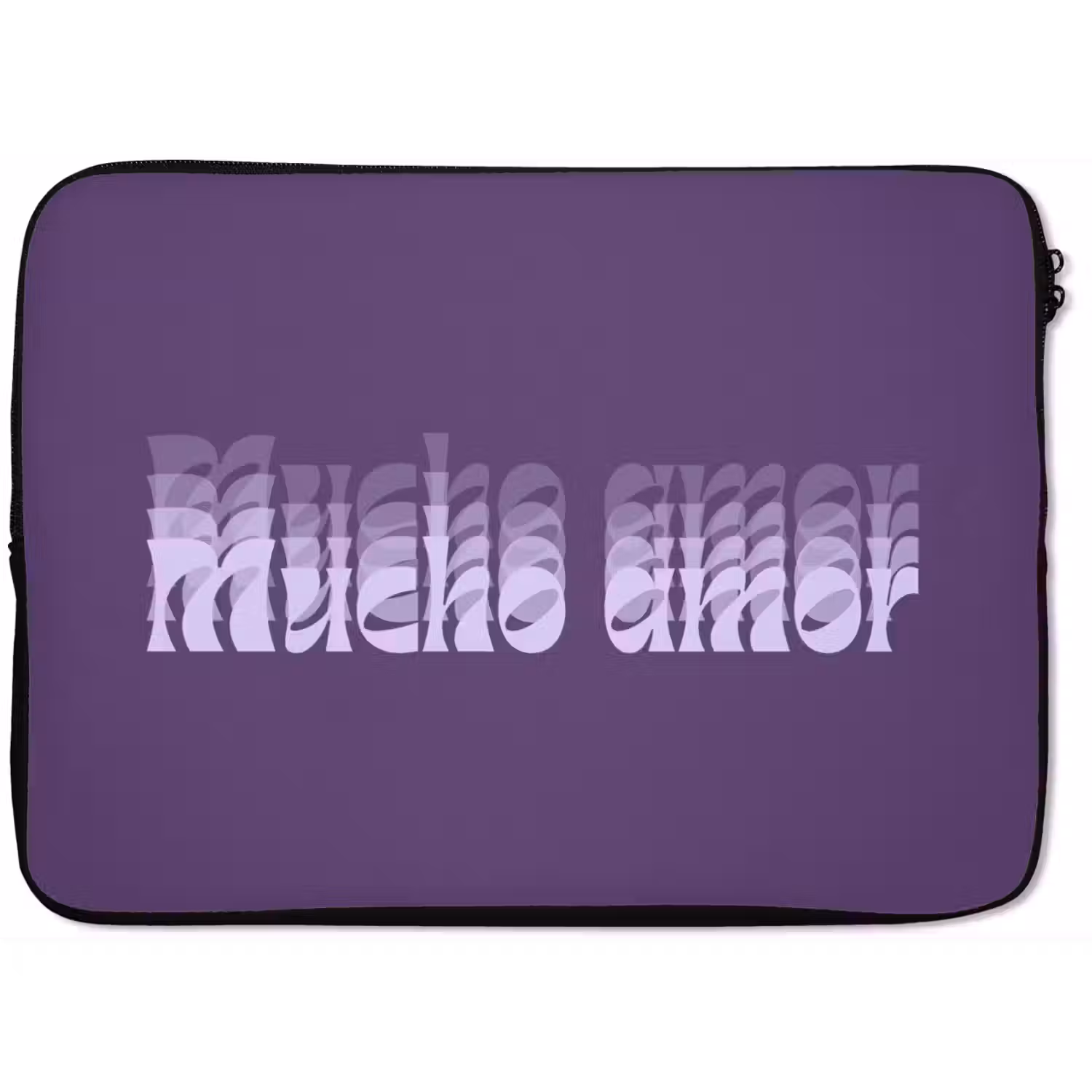 Mucho amor - Paars - Grafisch laptophoes neopreen klein -zkaufland3dotto