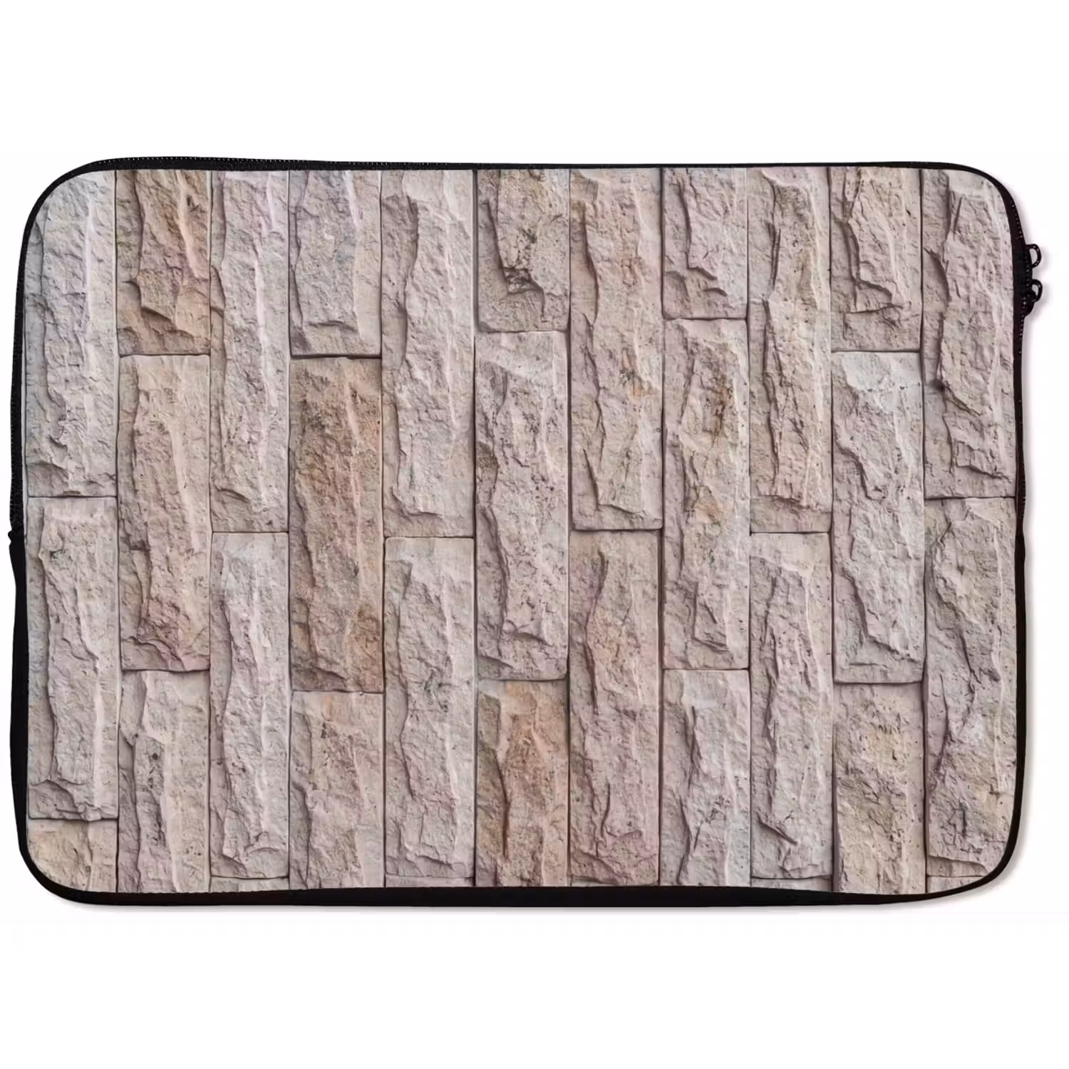 Muur - Steen - Ruw - Beige - Textuur laptophoes neopreen klein -zkaufland3dotto