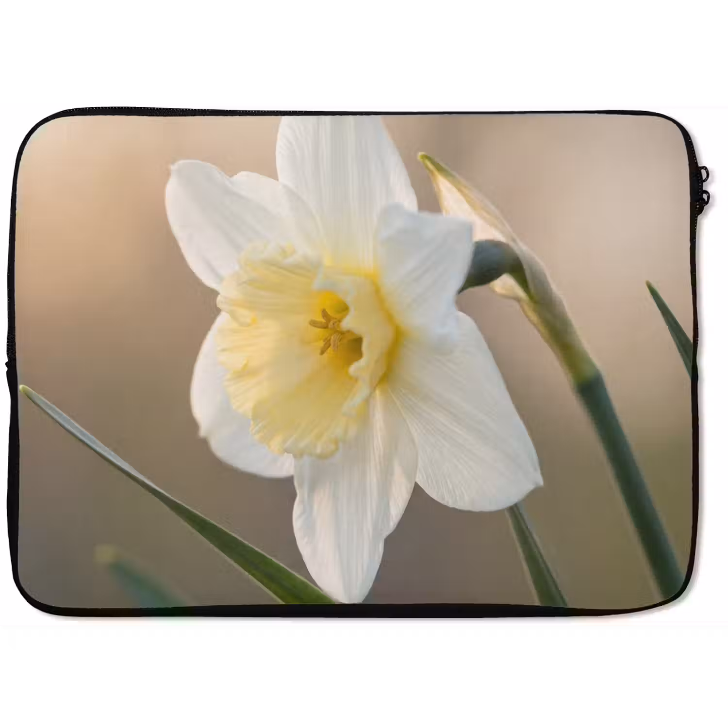 Narcis - Bloem - Minimalistisch laptophoes neopreen klein -zkaufland3dotto
