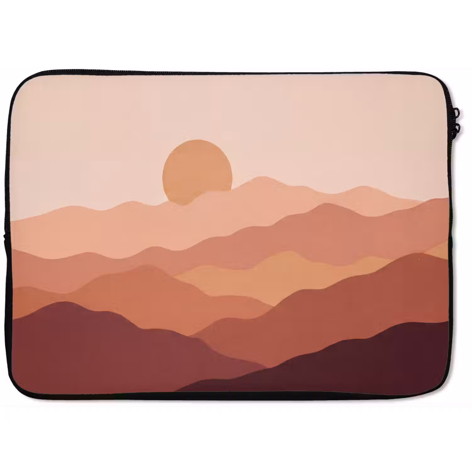 Natuur - Heuvels - Abstract - Modern - Oranje laptophoes neopreen klein -zkaufland3dotto