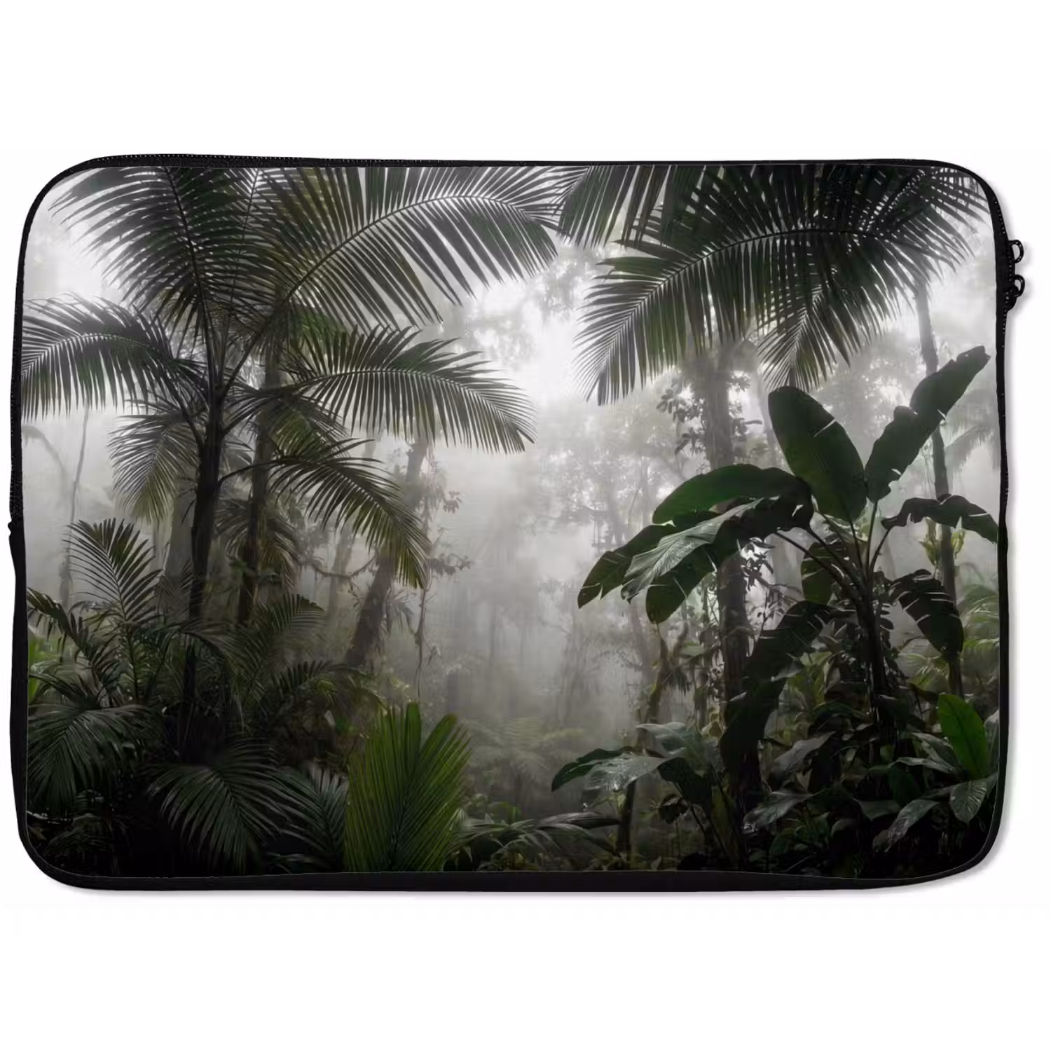 Natuur - Jungle - Mist - Groen - Bladeren laptophoes neopreen klein -zkaufland3dotto