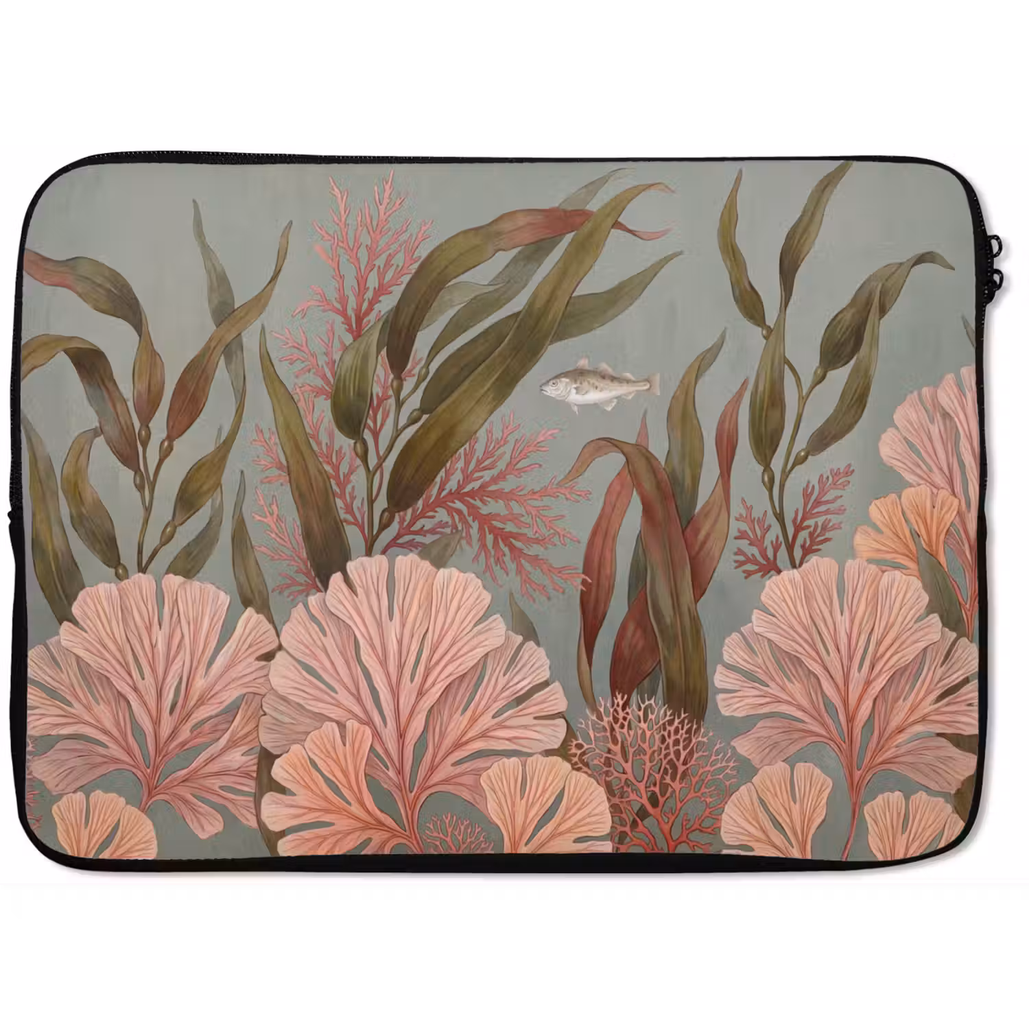 Onderwater - Planten - Vis - Vintage - Groen laptophoes neopreen klein -zkaufland3dotto
