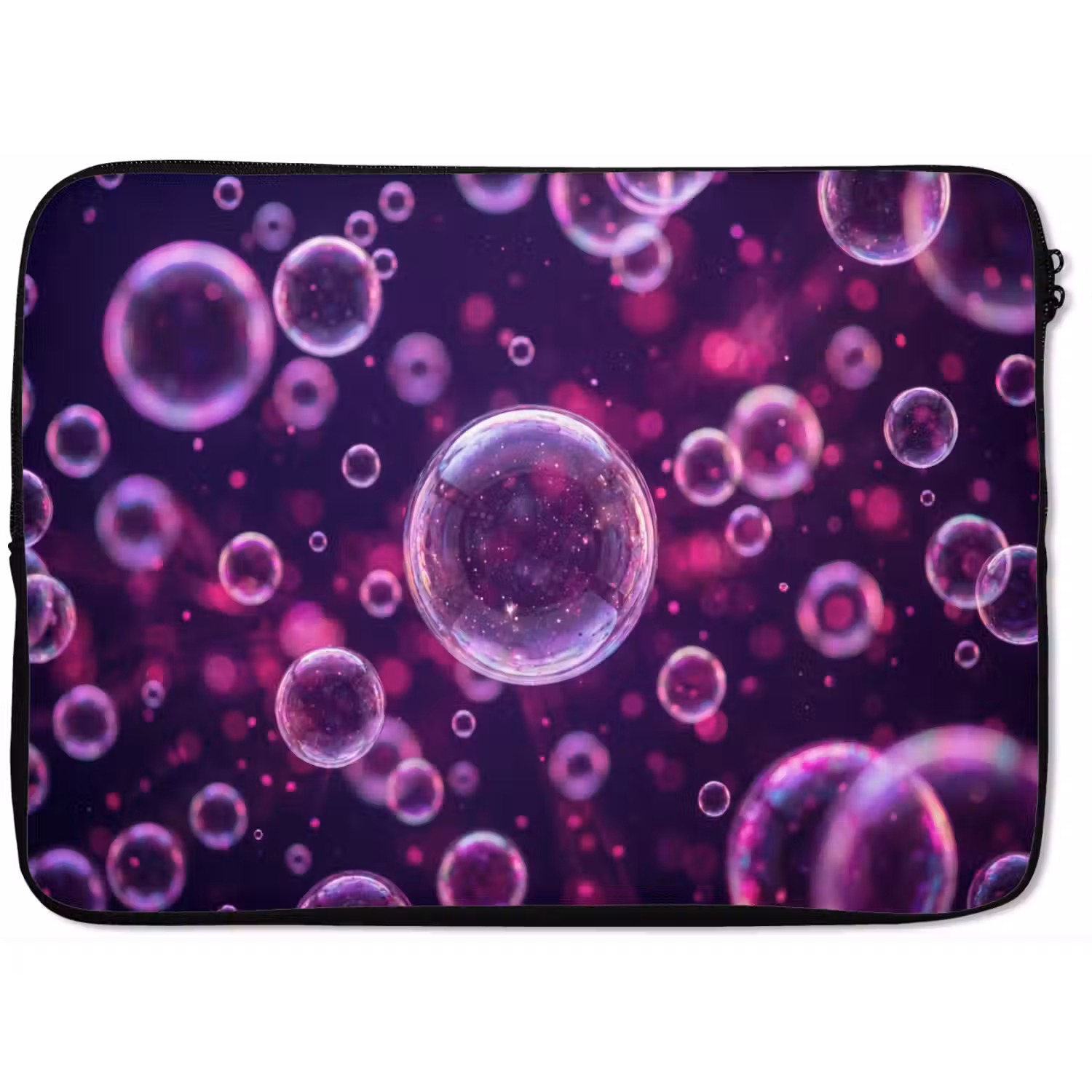 Paars - Bubbels - Schuim laptophoes neopreen klein -zkaufland3dotto