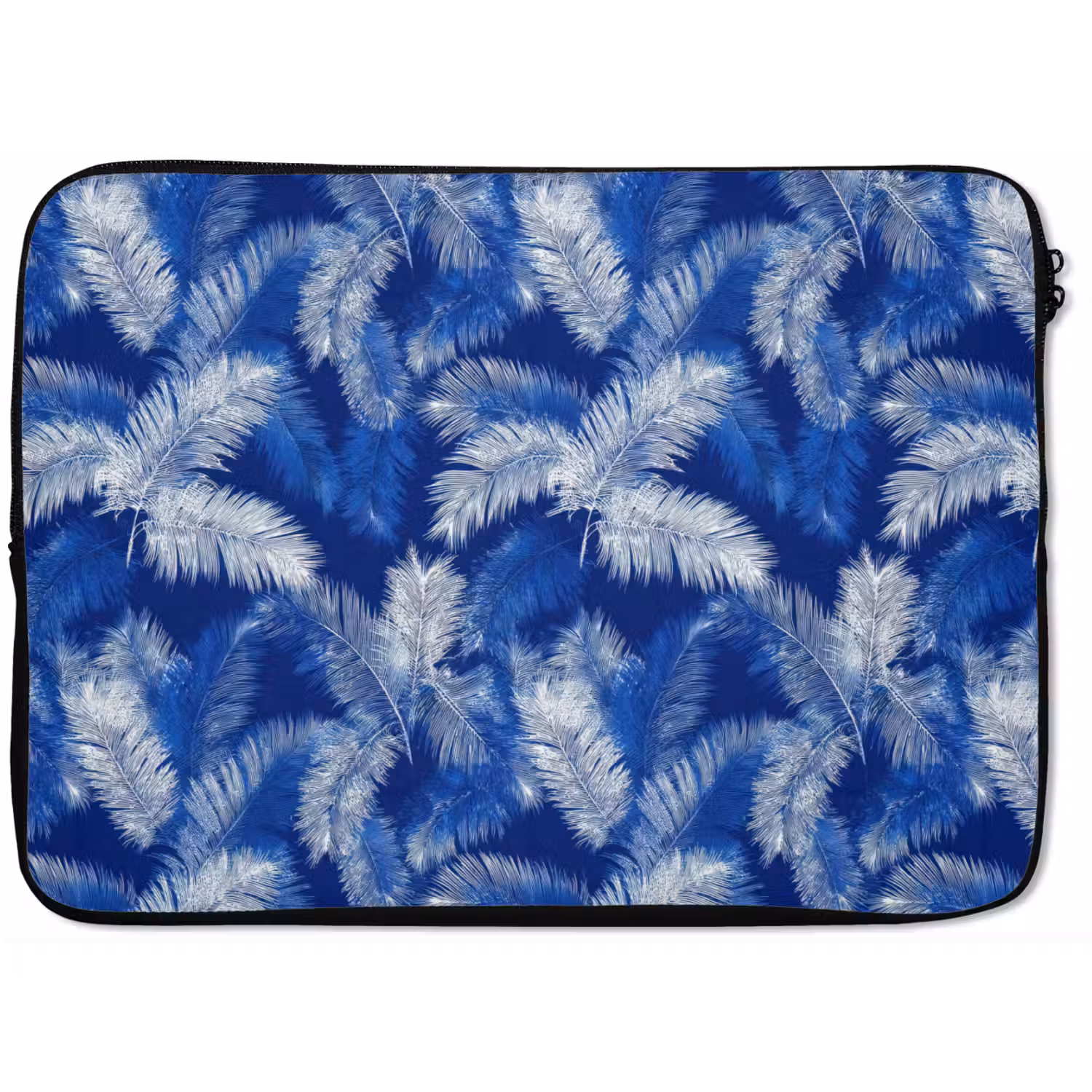 Palmblad - Patroon - Blauw laptophoes neopreen klein 279 -zkaufland3dotto