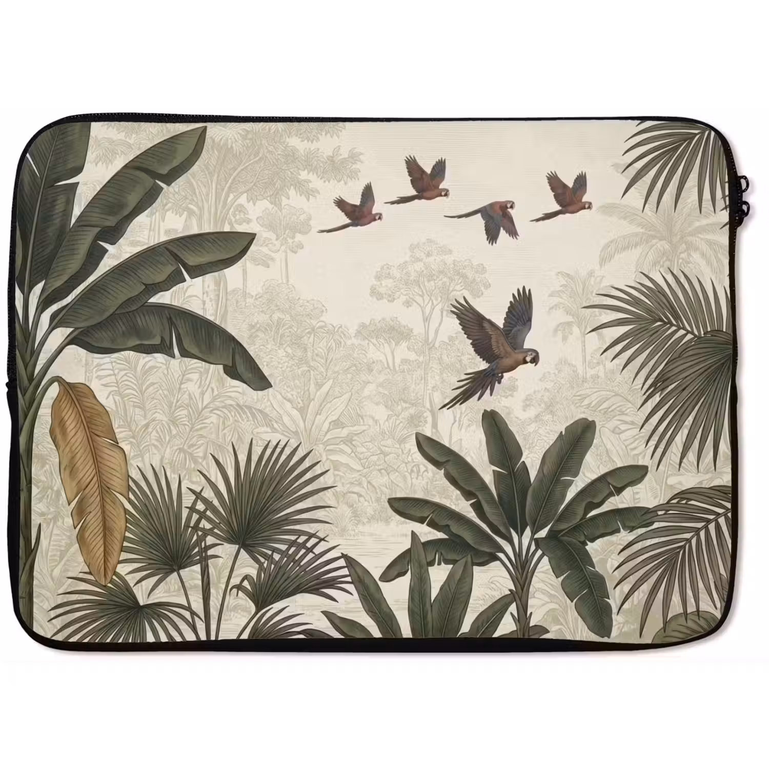 Papagaaien - Jungle - Tropisch - Green laptophoes neopreen klein -zkaufland3dotto