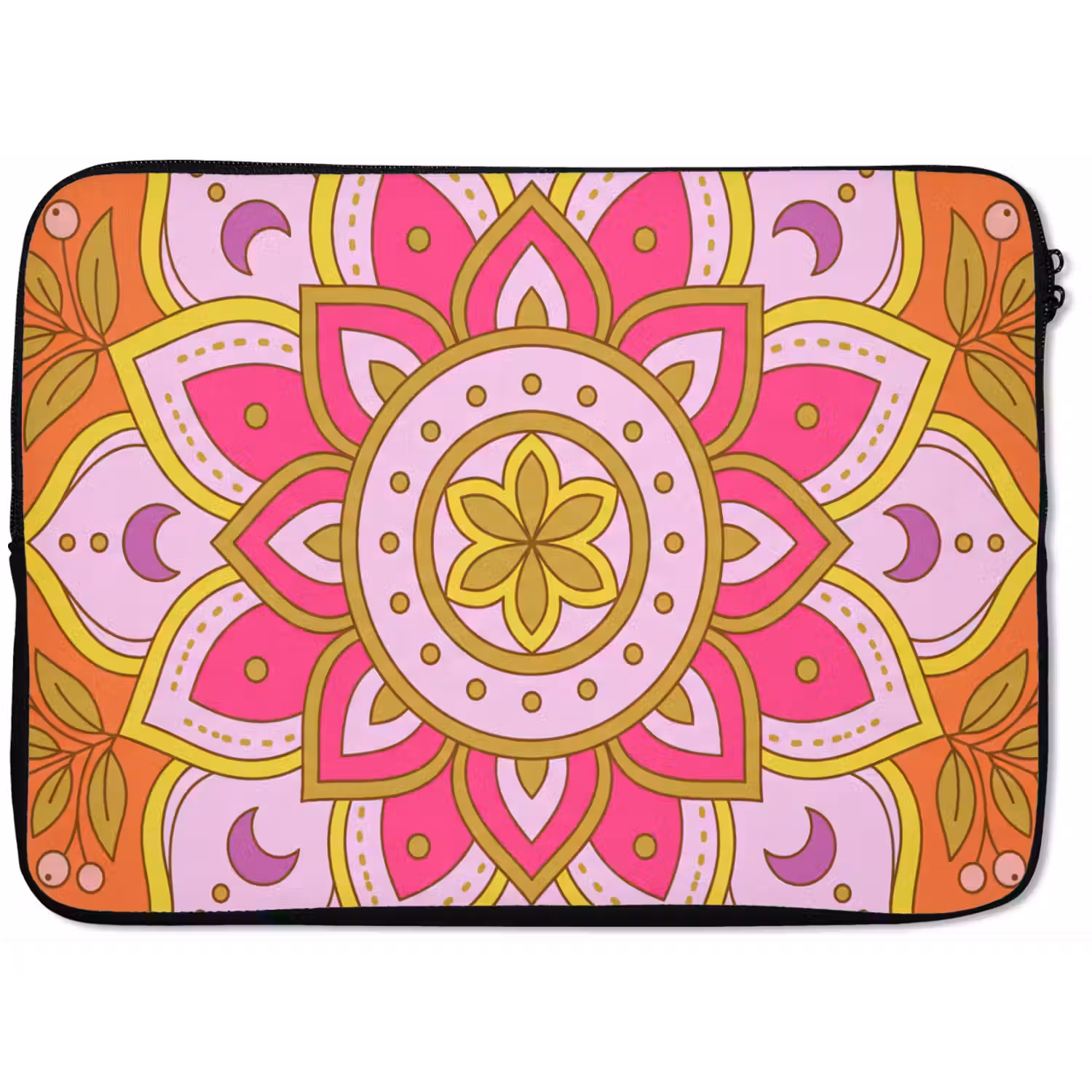 Patroon - Bloemmotief - Decoratie - Abstract - Roze laptophoes neopreen klein -zkaufland3dotto