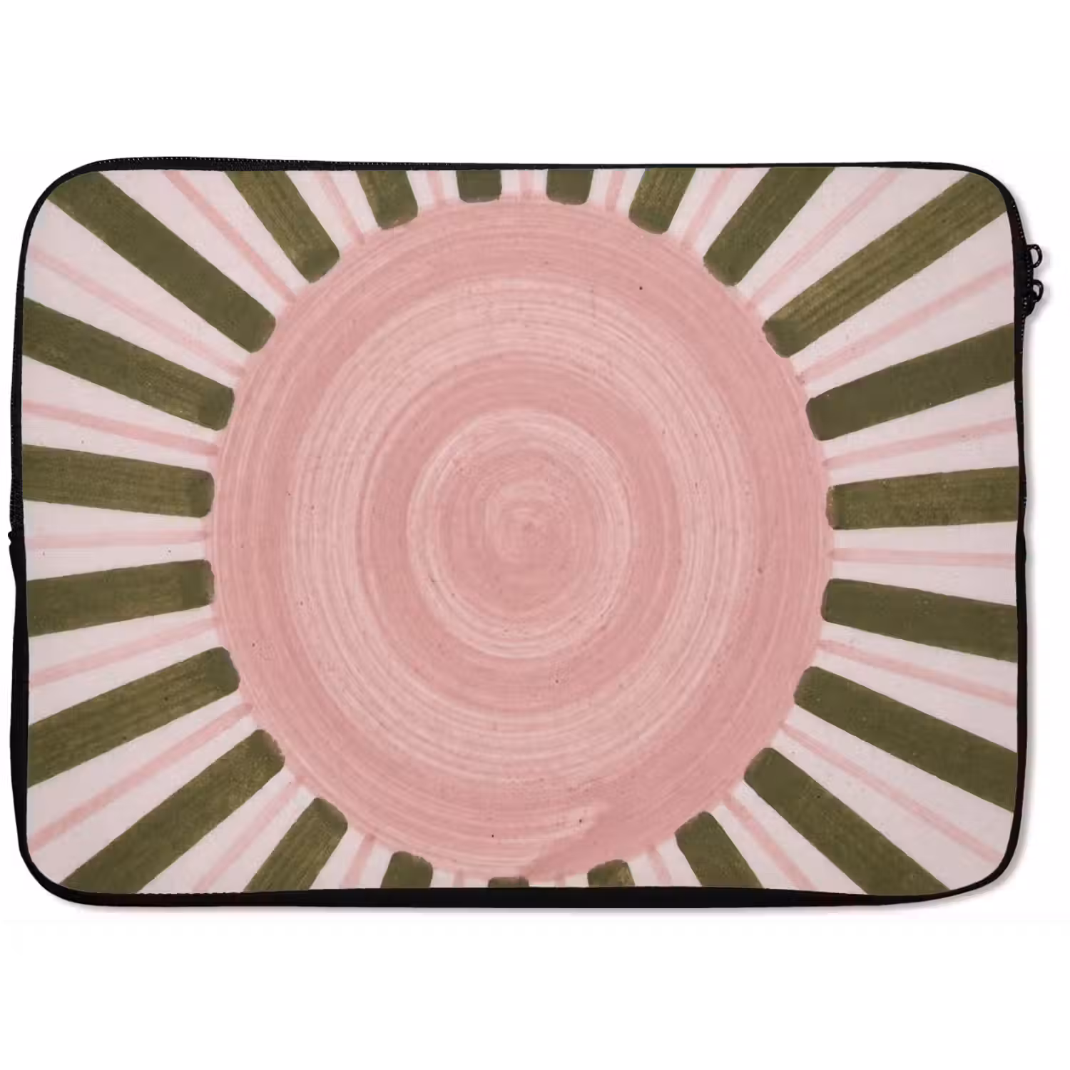Patroon - Cirkel - Stralen - Abstract - Roze laptophoes neopreen klein -zkaufland3dotto