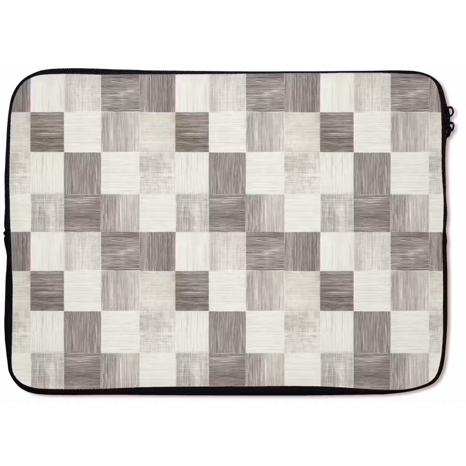 Patroon - Dambord - Houtnerf laptophoes neopreen klein 279 -zkaufland3dotto