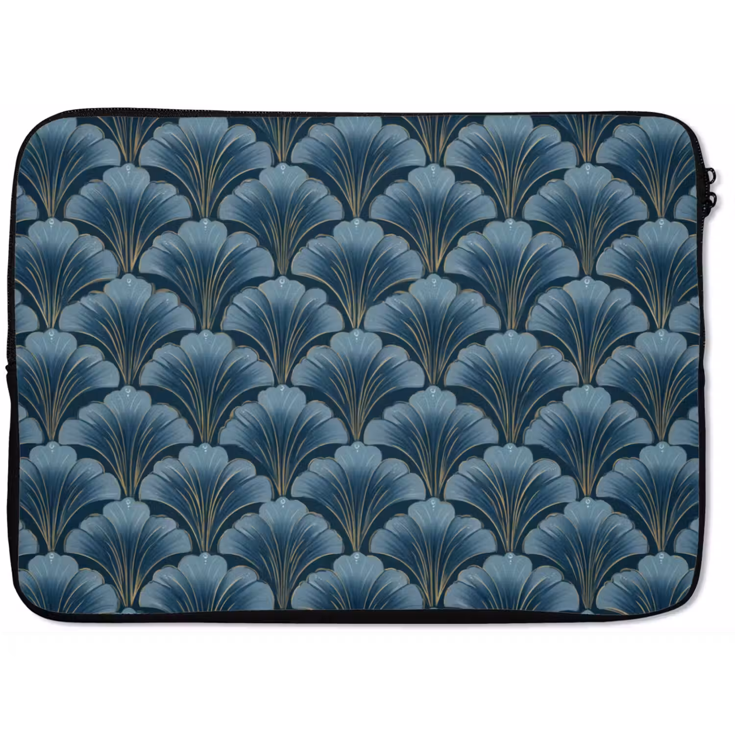 Patroon - Ginkgoblad - Blauw laptophoes neopreen klein 279 -zkaufland3dotto