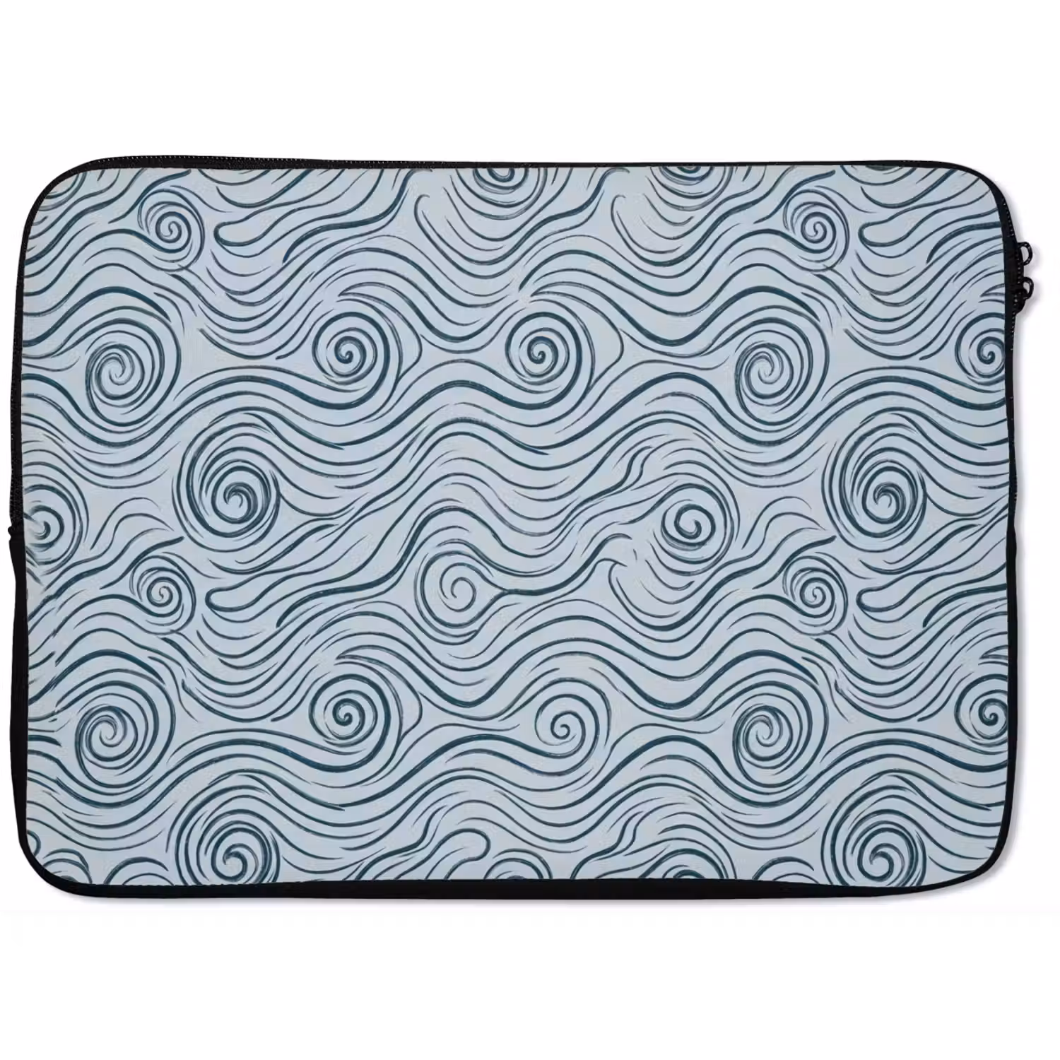 Patroon - Golven - Abstract - Modern - Blauw laptophoes neopreen klein -zkaufland3dotto
