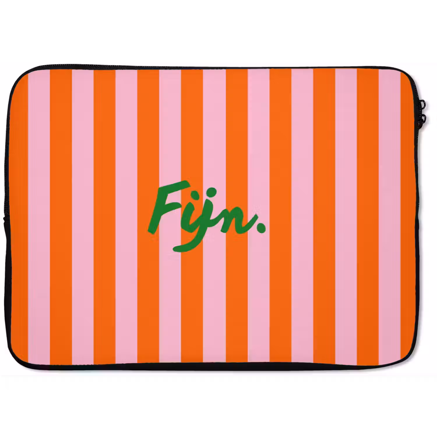 Patroon - Oranje - Fijn - Strepen laptophoes neopreen klein -zkaufland3dotto