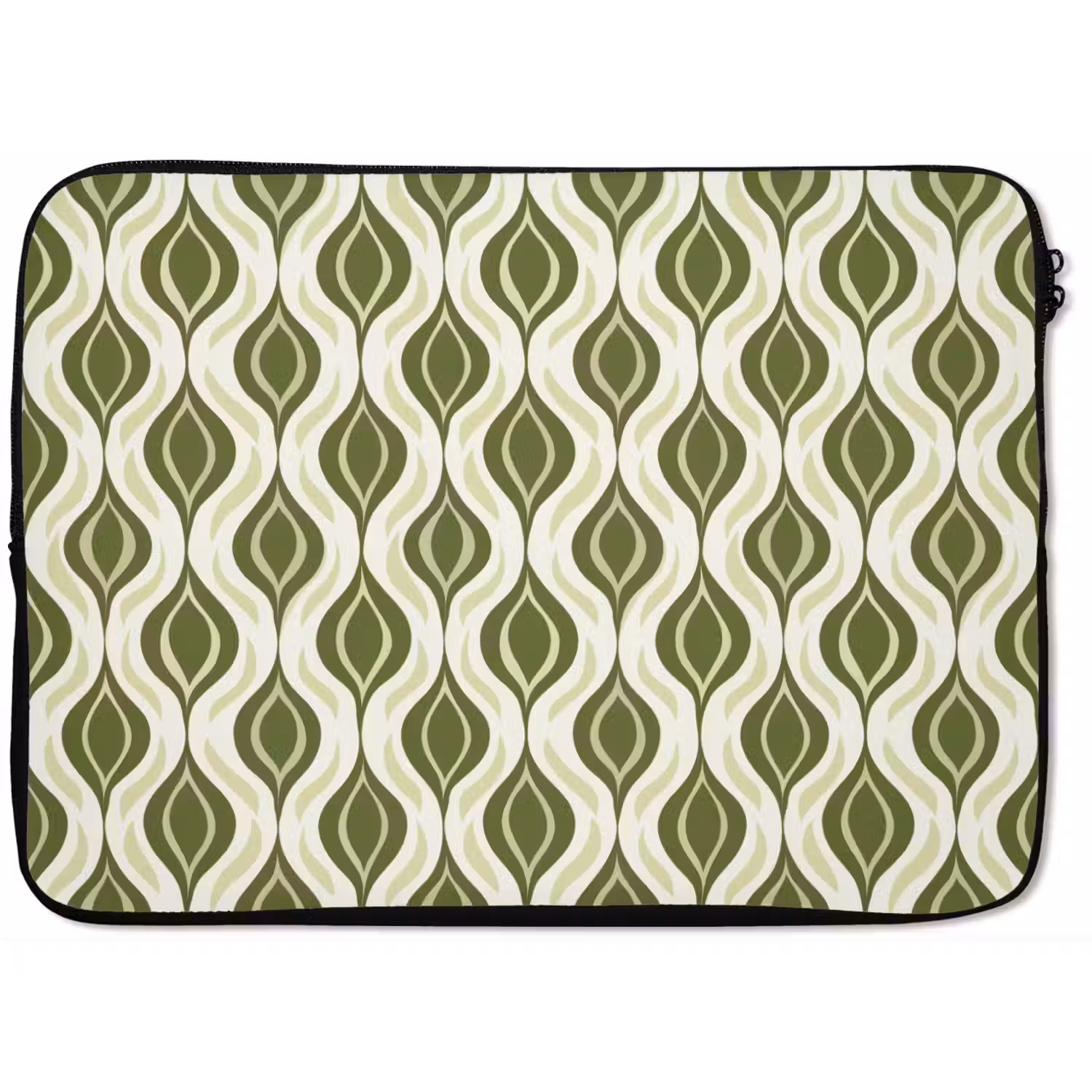 Patroon - Retro - Groen laptophoes neopreen klein 279 -zkaufland3dotto