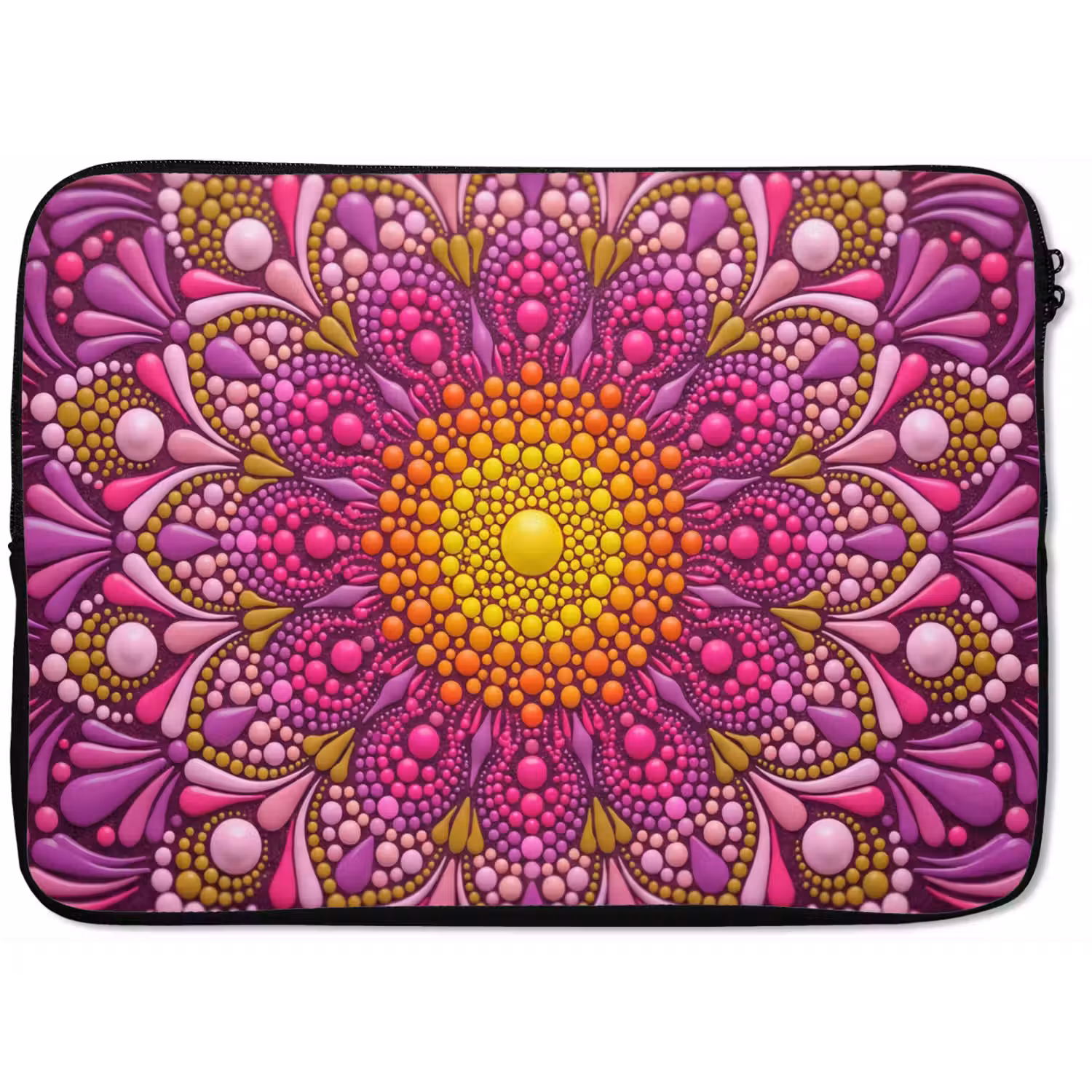 Patroon - Stippen - Abstract - Kleurrijk laptophoes neopreen klein -zkaufland3dotto