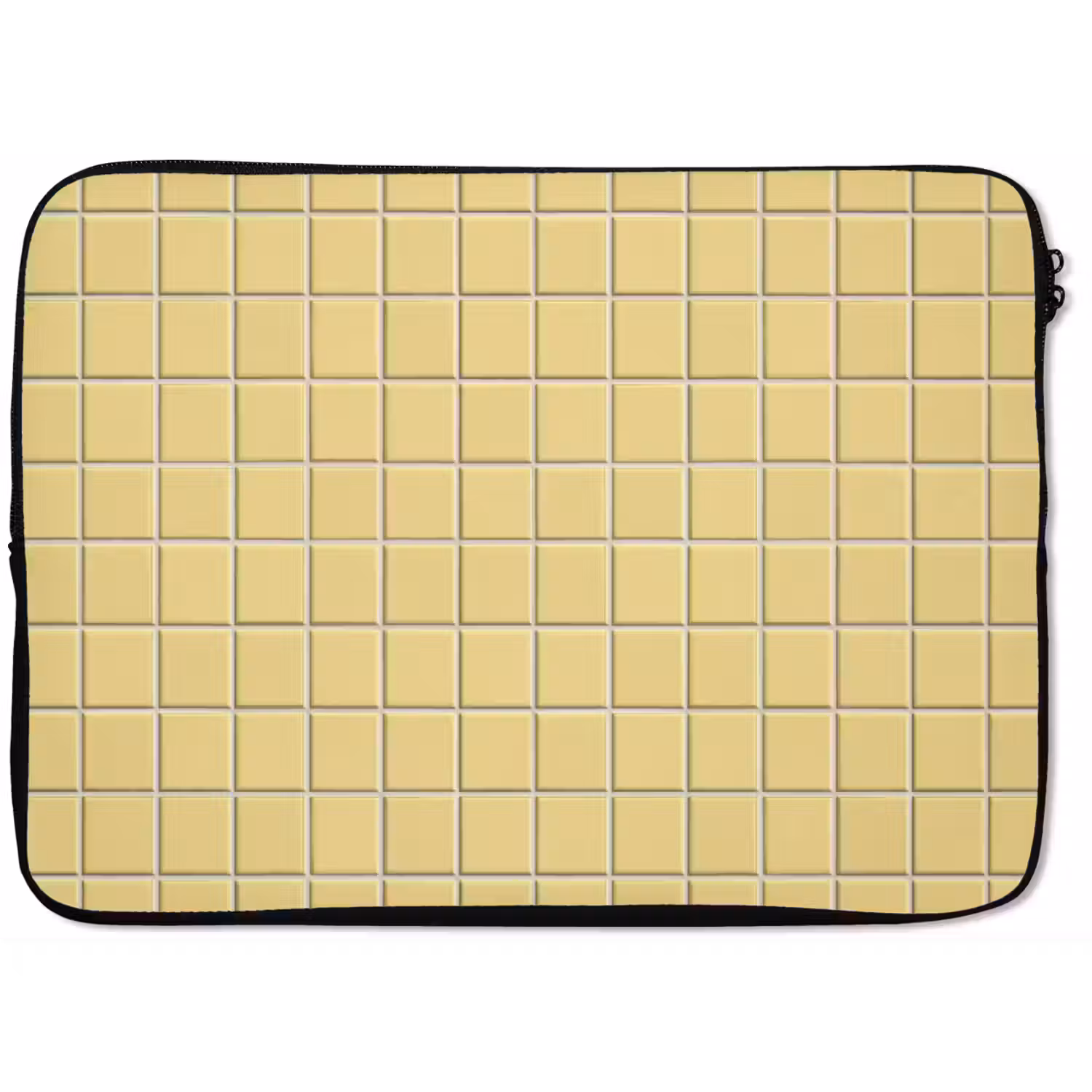 Patroon - Tegels - Geel laptophoes neopreen klein 279 -zkaufland3dotto