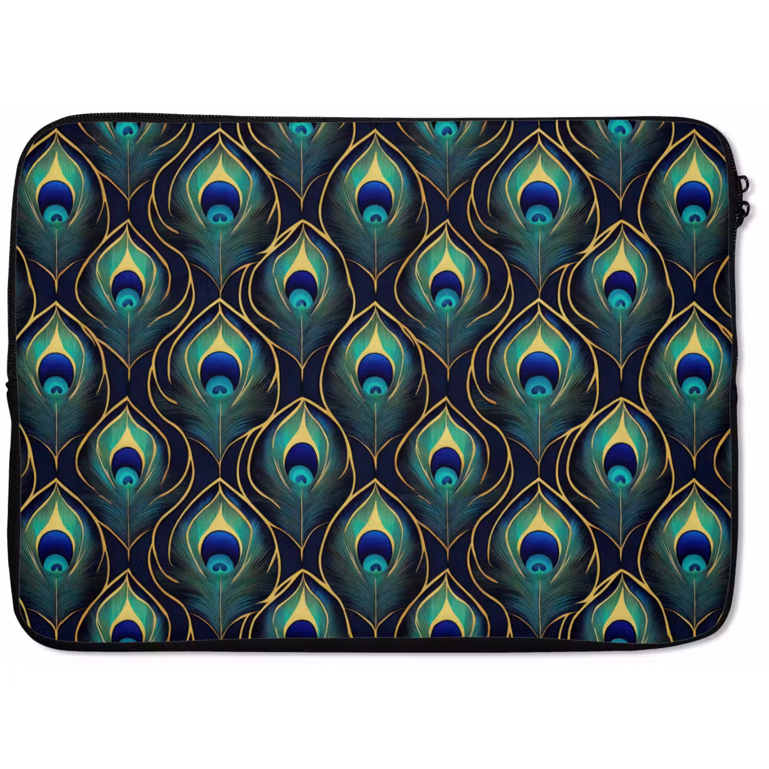 Pauw - Veren - Groen laptophoes neopreen klein 279 -zkaufland3dotto