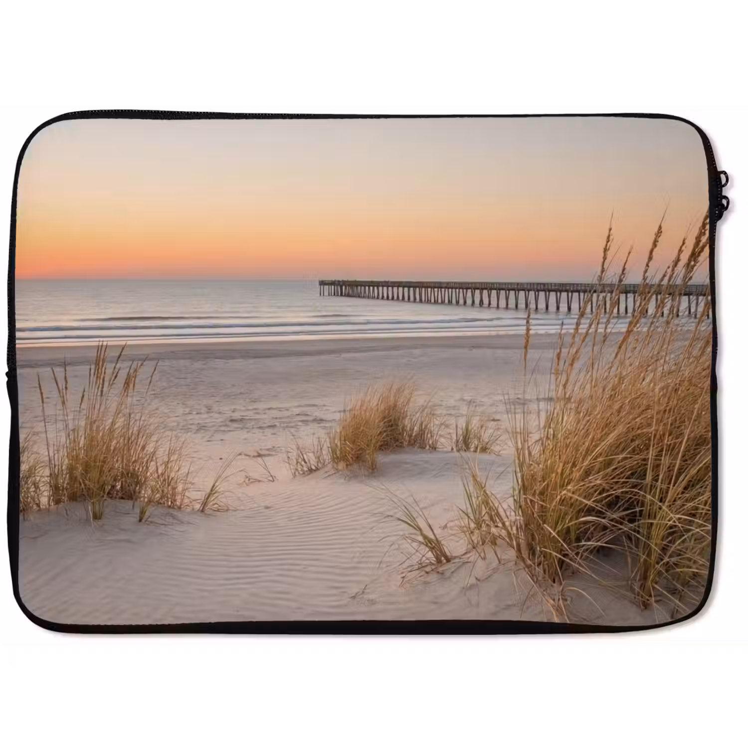 Pier - Zonsondergang - Strand laptophoes neopreen klein -zkaufland3dotto