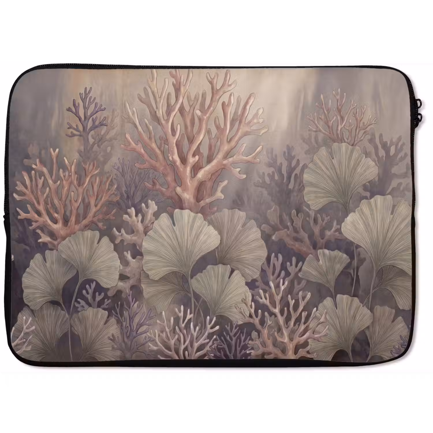 Plant - Bladeren - Zee - Illustratie - Groen laptophoes neopreen klein -zkaufland3dotto