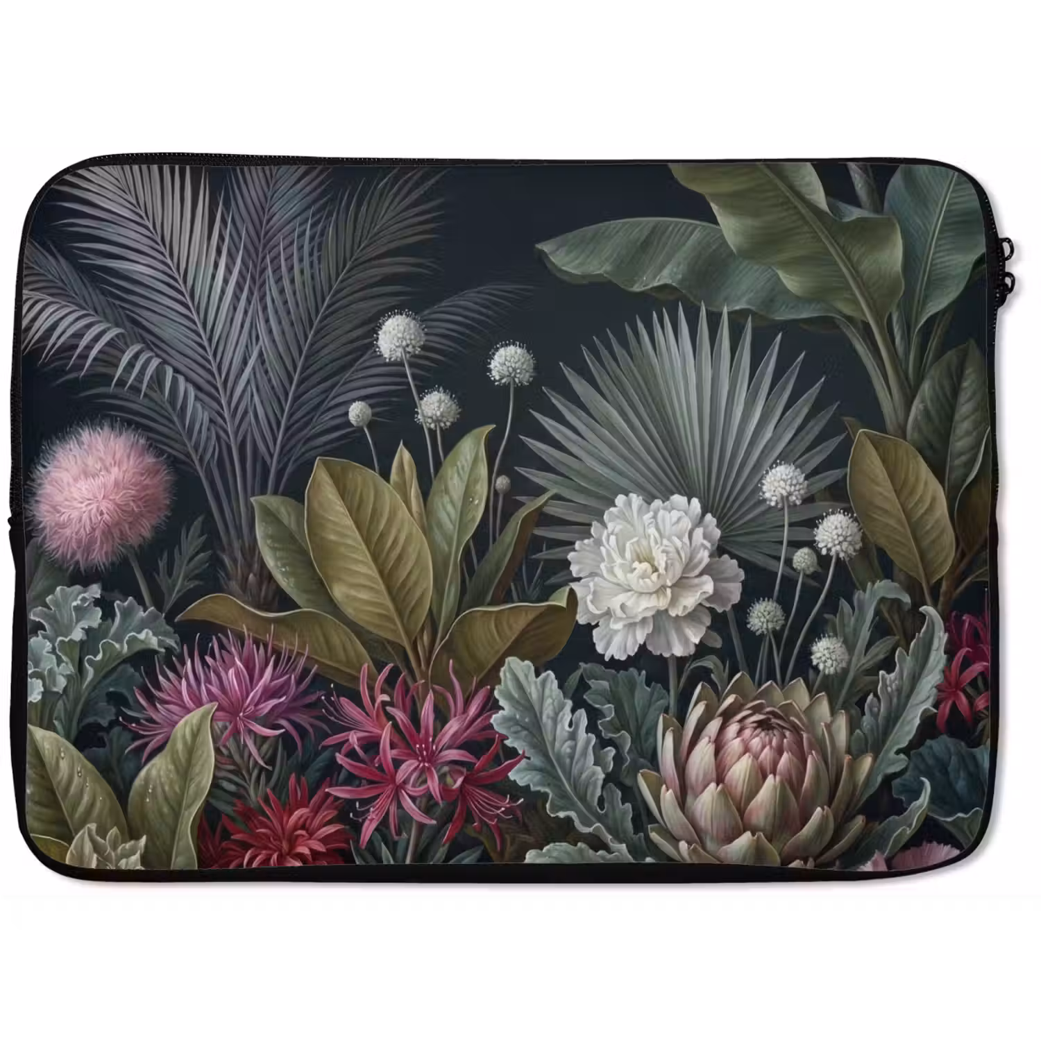 Planten - Tropisch - Botanisch - Donker - Groen laptophoes neopreen klein -zkaufland3dotto