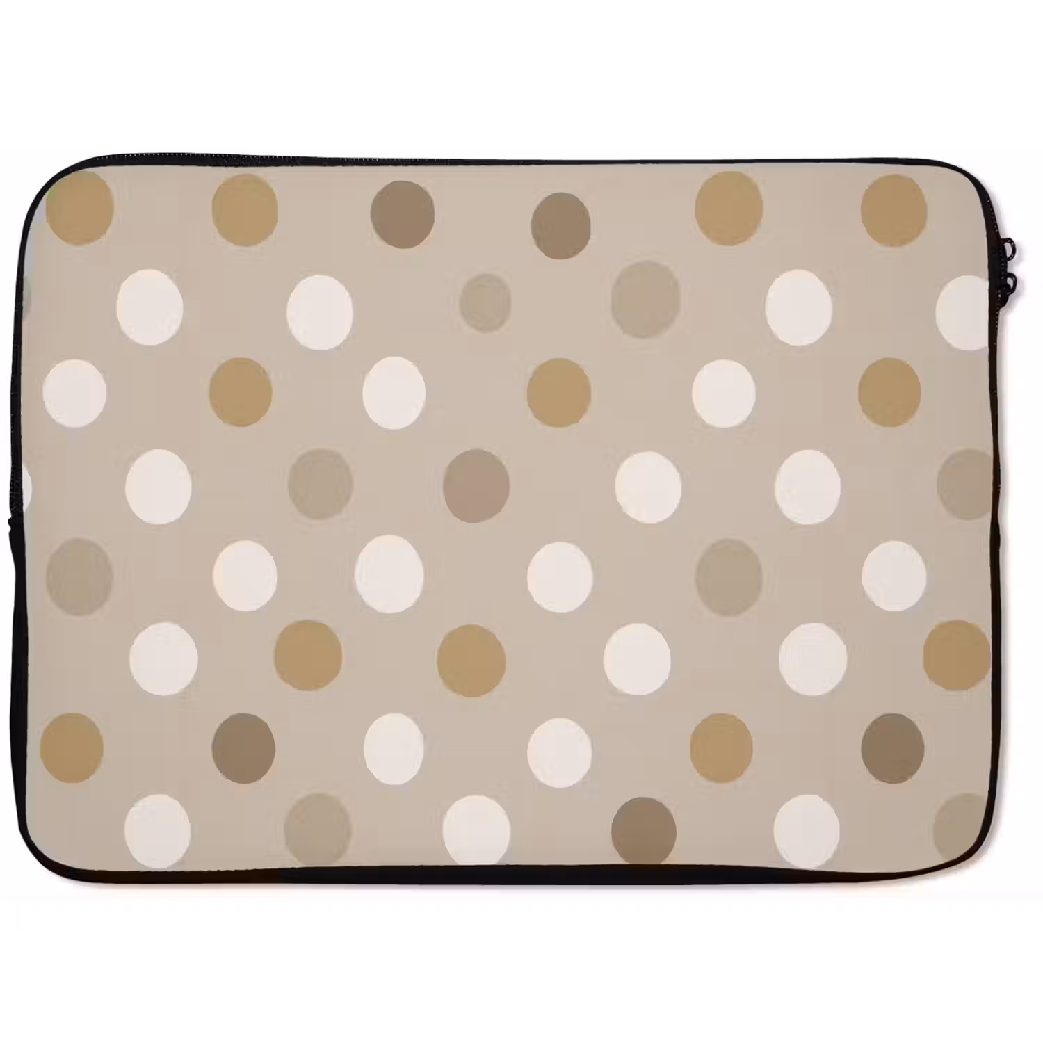 Polka - Dots - Beige laptophoes neopreen klein 279 -zkaufland3dotto