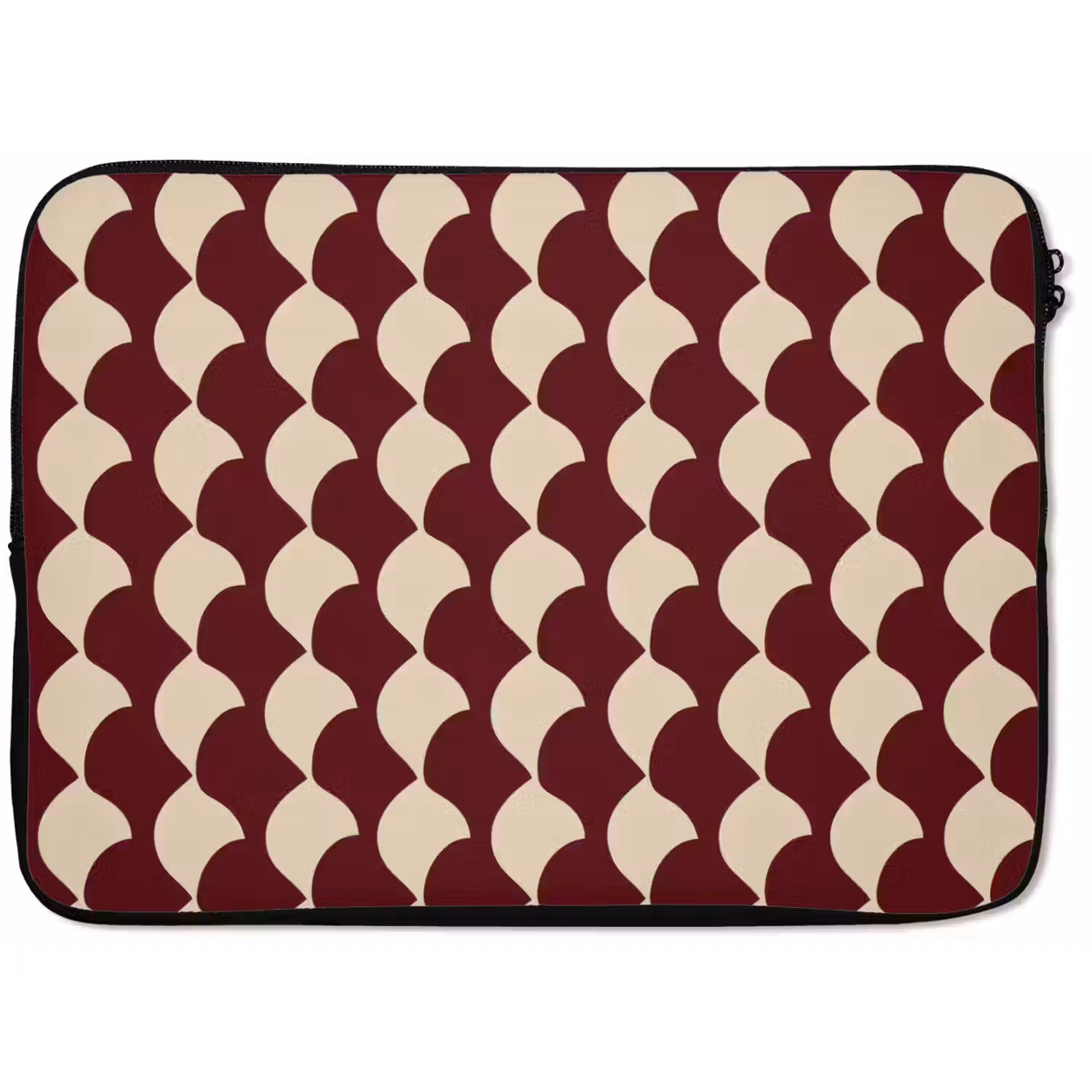 Rood - Tegelpatroon - Crème laptophoes neopreen klein 279 -zkaufland3dotto