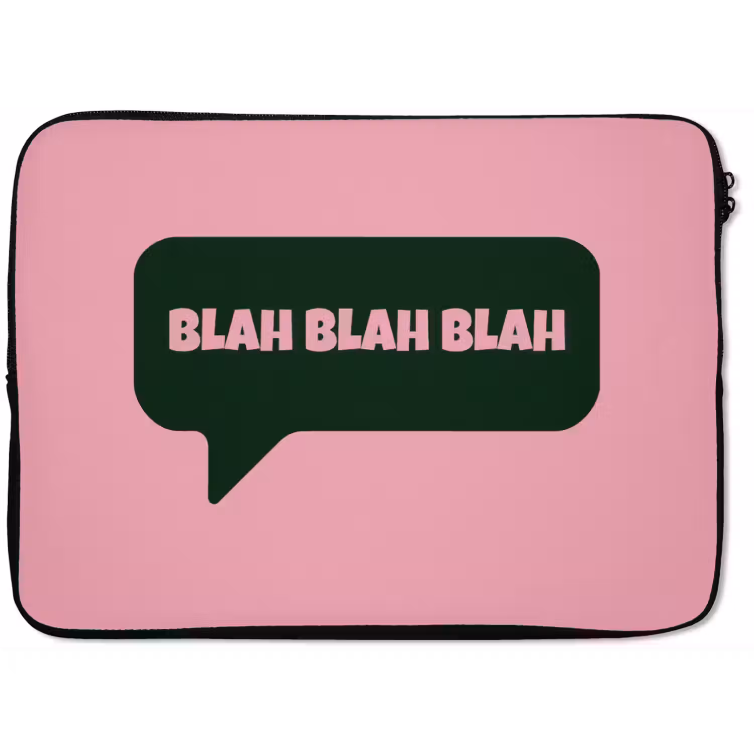 Roze - Tekstwolk - Groen - BLAH BLAH BLAH laptophoes neopreen klein -zkaufland3dotto