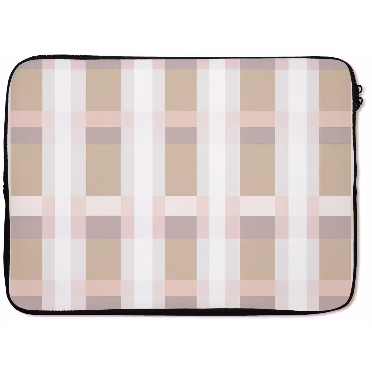 Ruitpatroon - Aardetinten - Minimalistisch laptophoes neopreen klein 279 -zkaufland3dotto