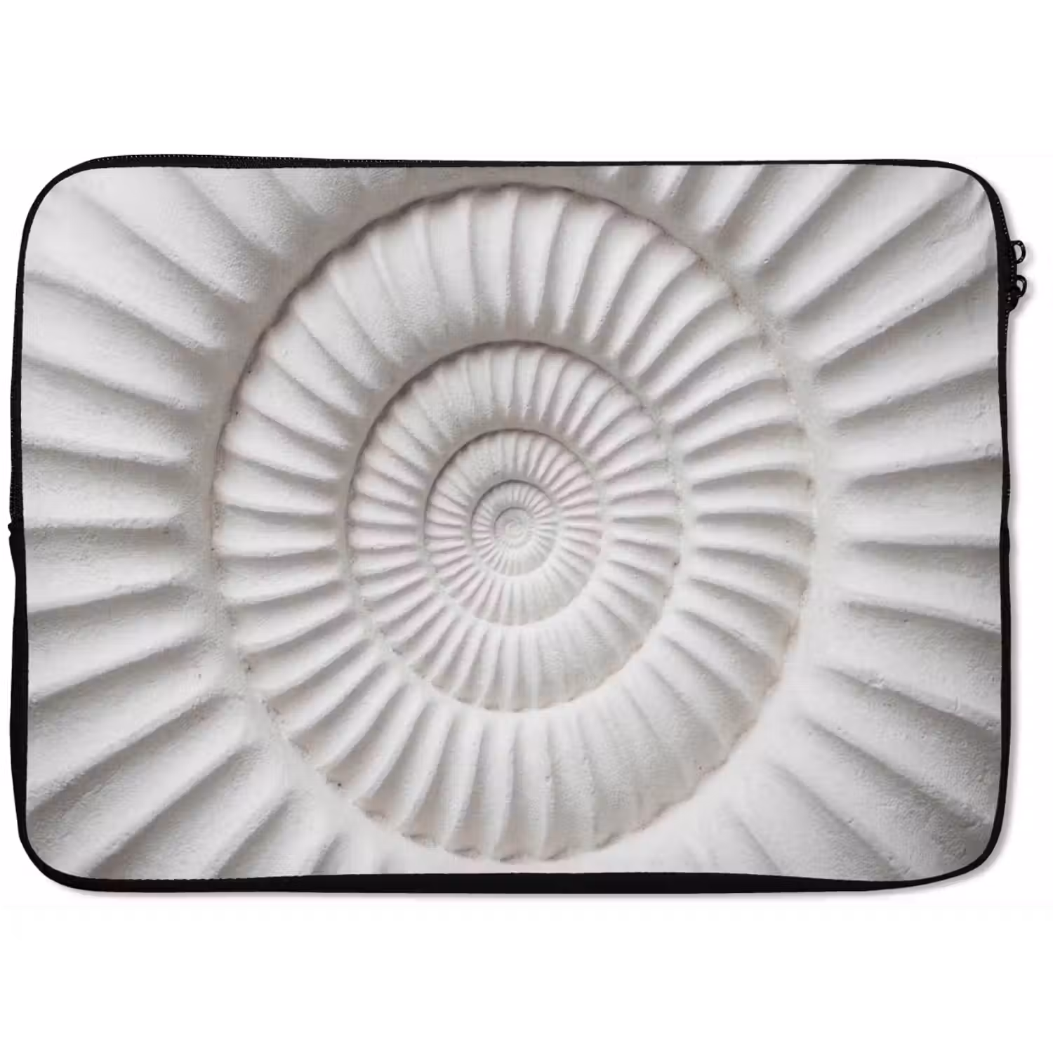 Schelp - Spiraal - Wit laptophoes neopreen klein -zkaufland3dotto