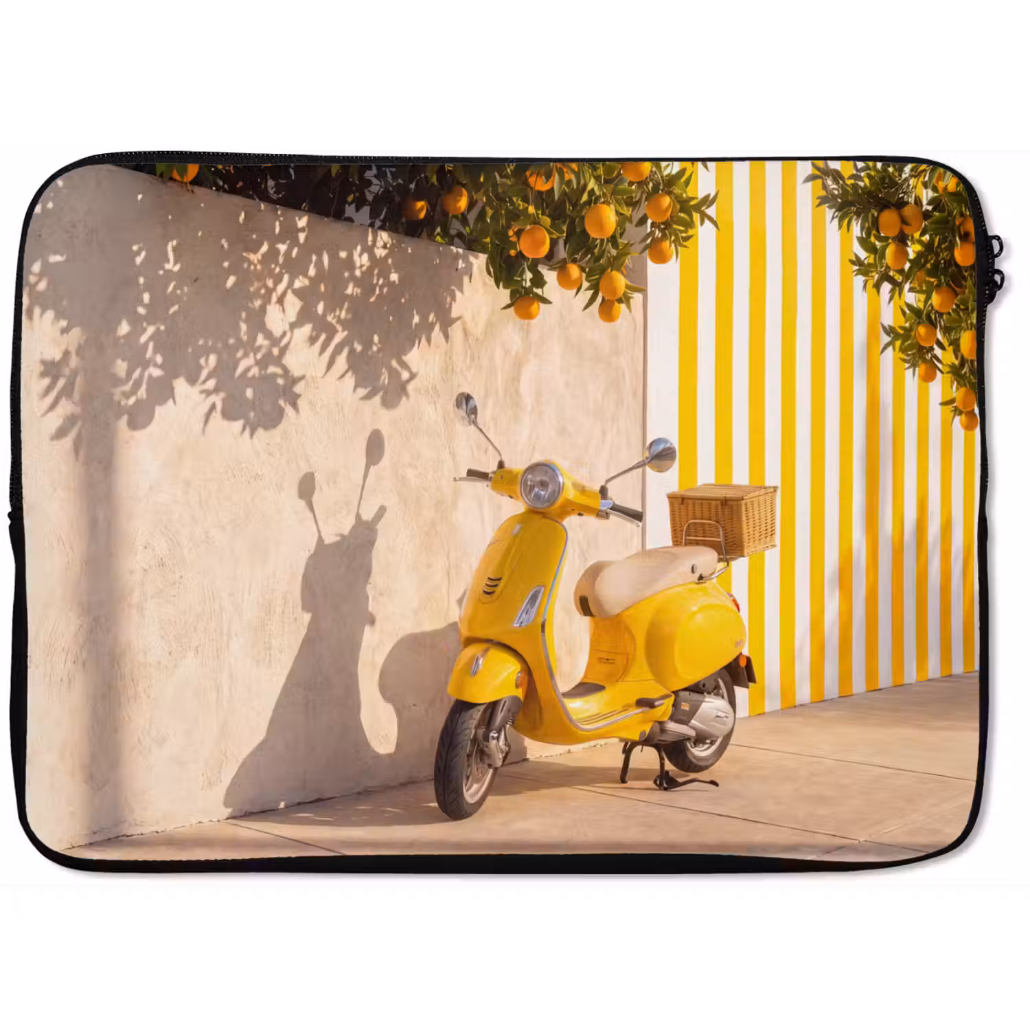 Scooter - Natuur - Zomer - Geel - Mediterraan laptophoes neopreen klein -zkaufland3dotto