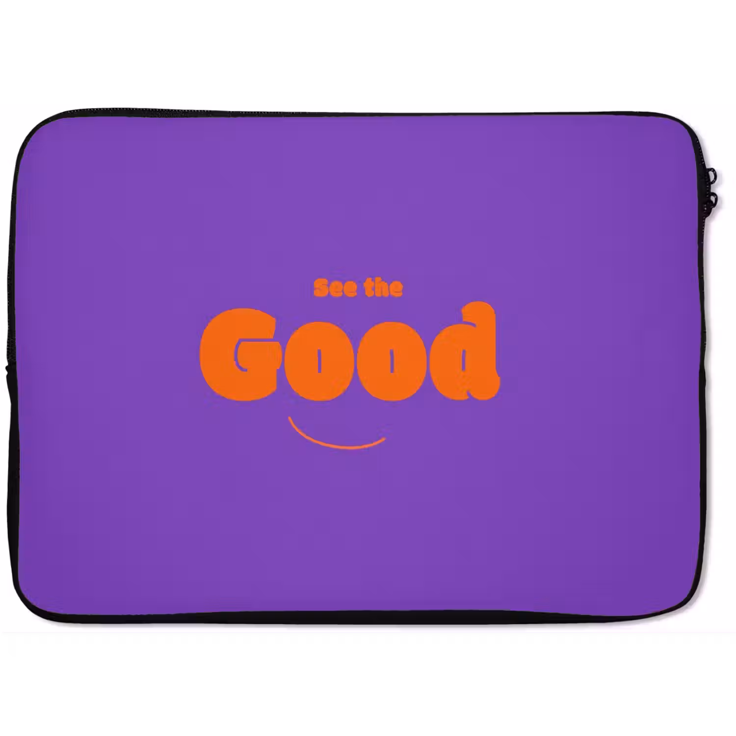See the good - Oranje - Paars - Smiley laptophoes neopreen klein -zkaufland3dotto
