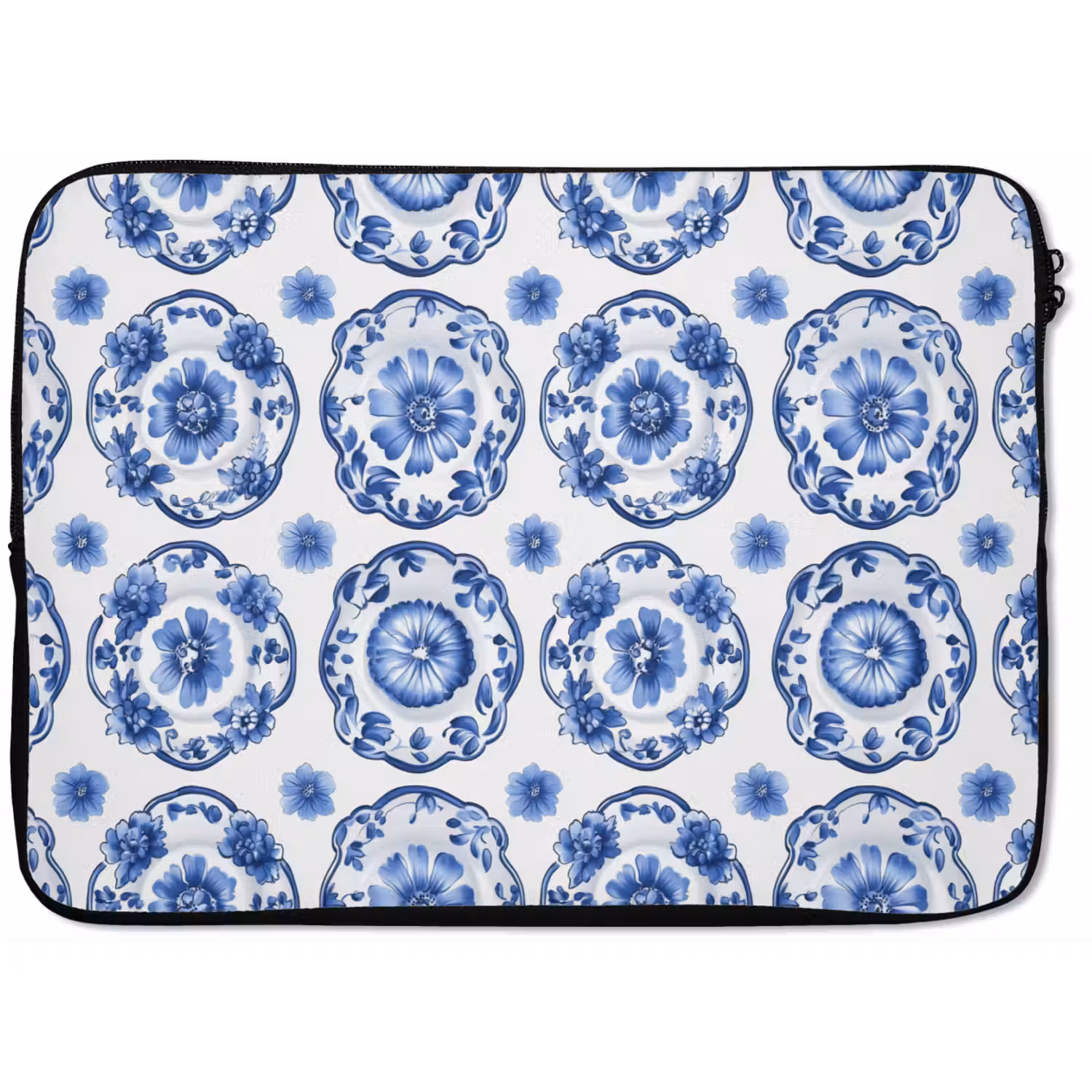 Sierborden - Bloemen - Blauw laptophoes neopreen klein 279 -zkaufland3dotto