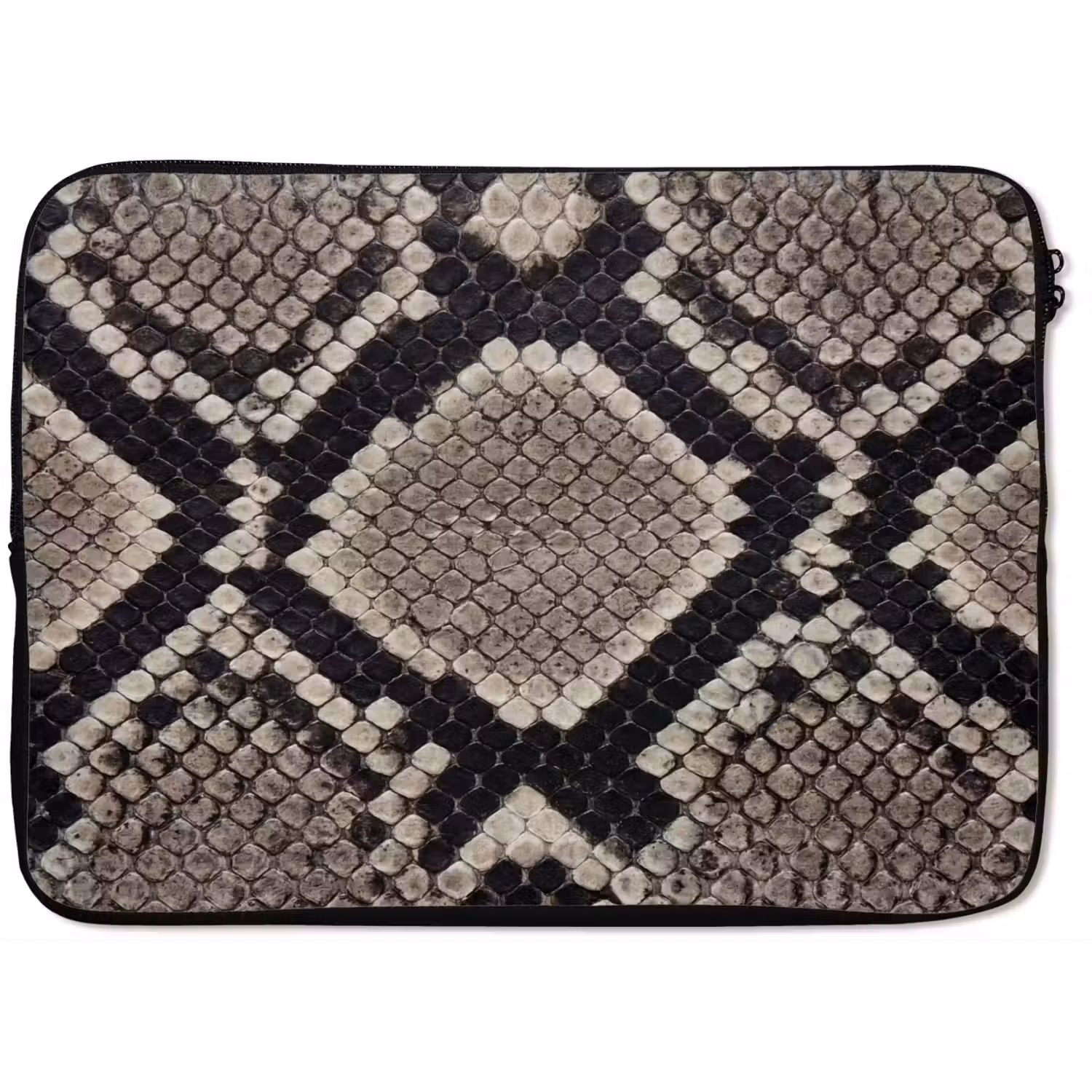 Slangenleer - Patroon - Beige laptophoes neopreen klein -zkaufland3dotto