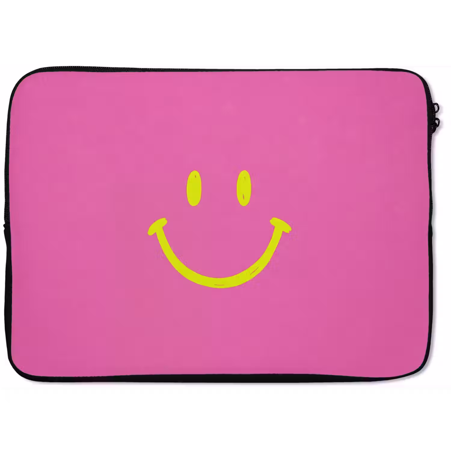 Smiley - Vrolijk - Roze laptophoes neopreen klein -zkaufland3dotto