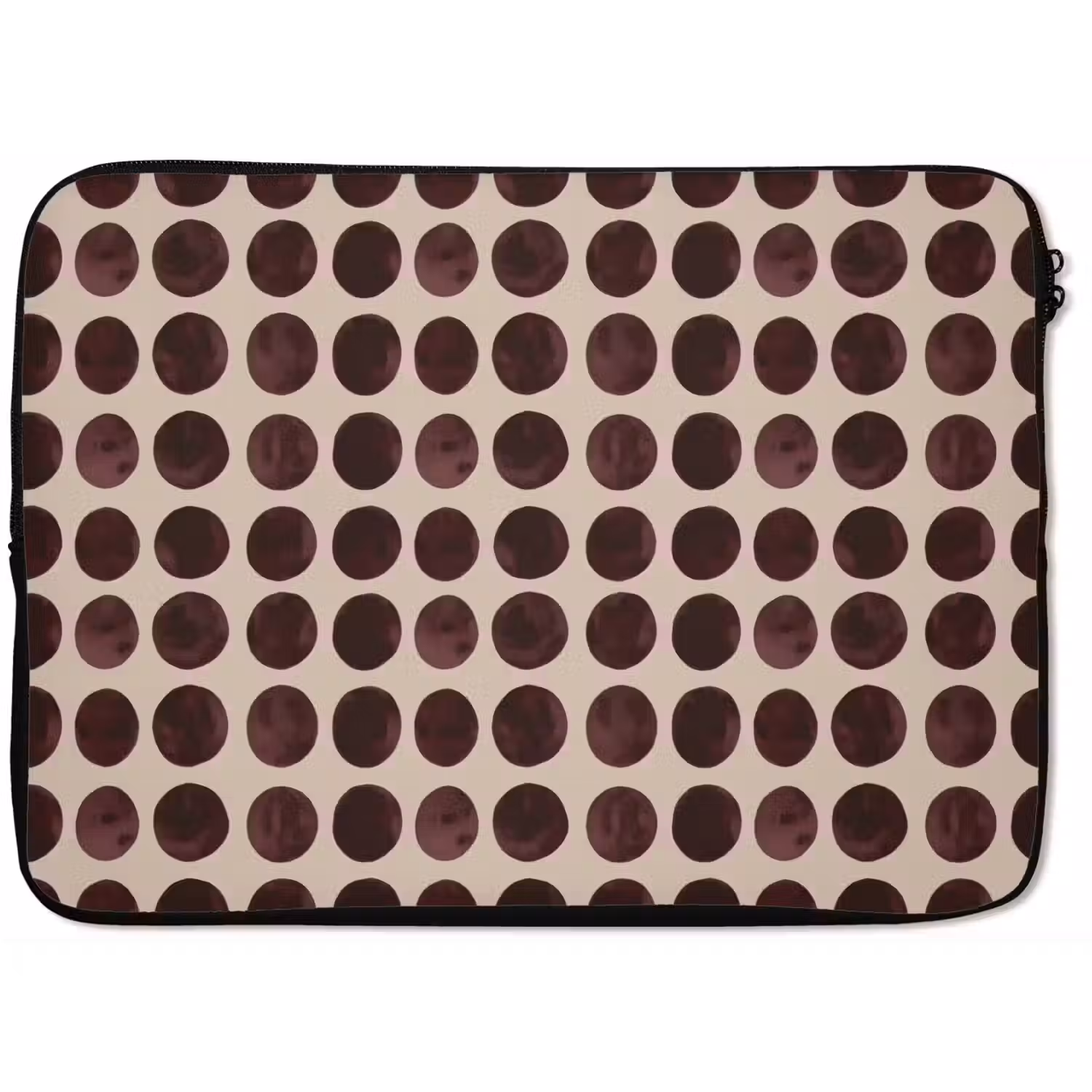 Stippen - Patroon - Bruin laptophoes neopreen klein 279 -zkaufland3dotto