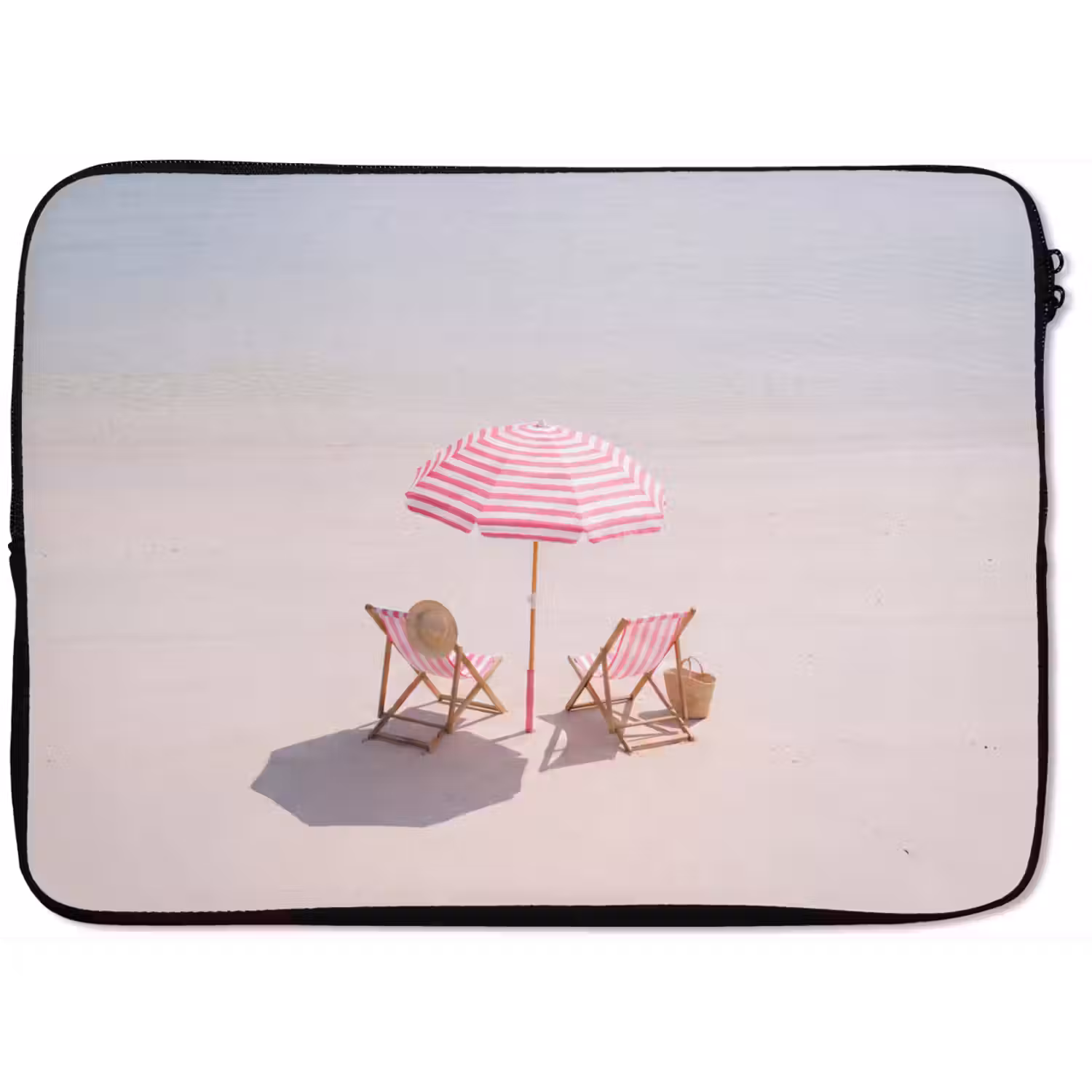 Strand - Parasol - Ligstoel - Zomer - Roze laptophoes neopreen klein -zkaufland3dotto
