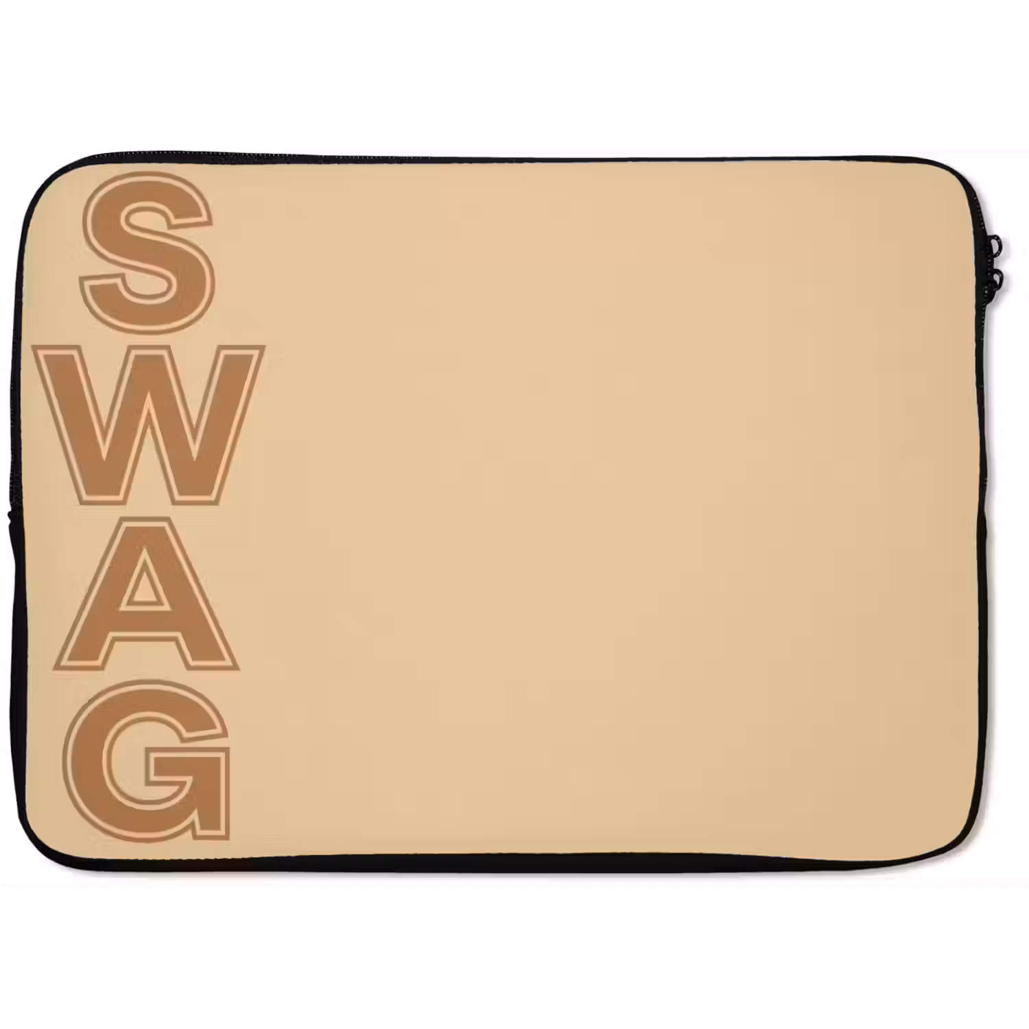 Swag - Bruin - Beige laptophoes neopreen klein -zkaufland3dotto