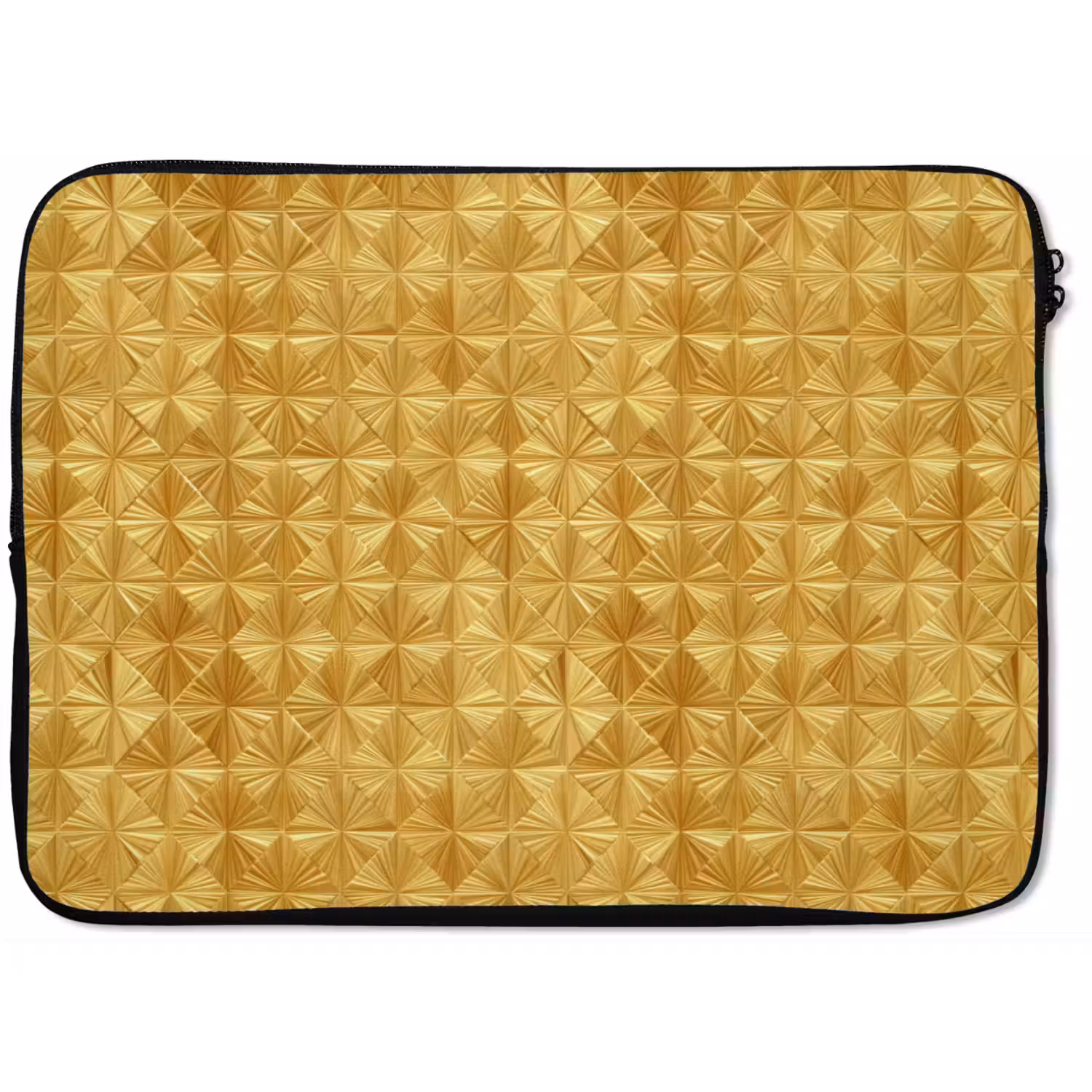 Tegels - Geometrisch - Reliëf - Goud laptophoes neopreen klein 279 -zkaufland3dotto