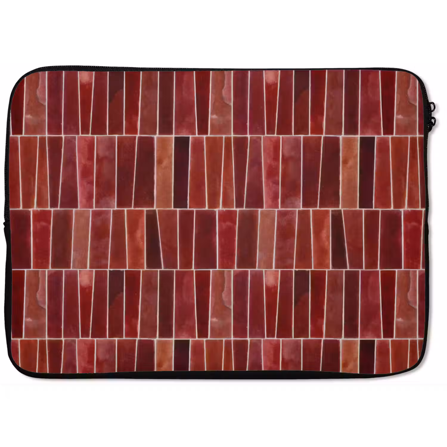 Tegels - Modern - Structuur - Dieprood laptophoes neopreen klein 279 -zkaufland3dotto