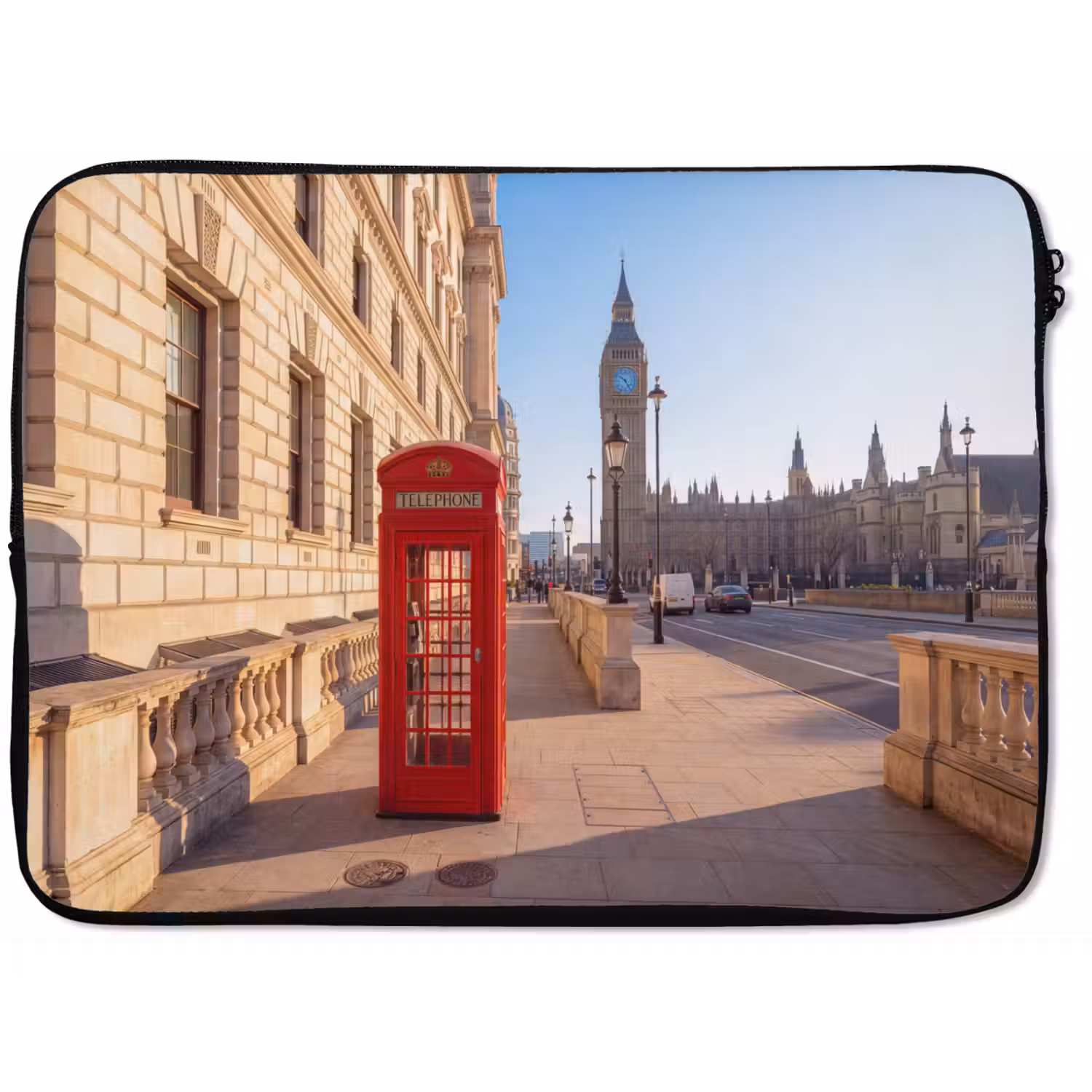Telefooncel - Rood - Londen - Stad - Architectuur laptophoes neopreen klein -zkaufland3dotto