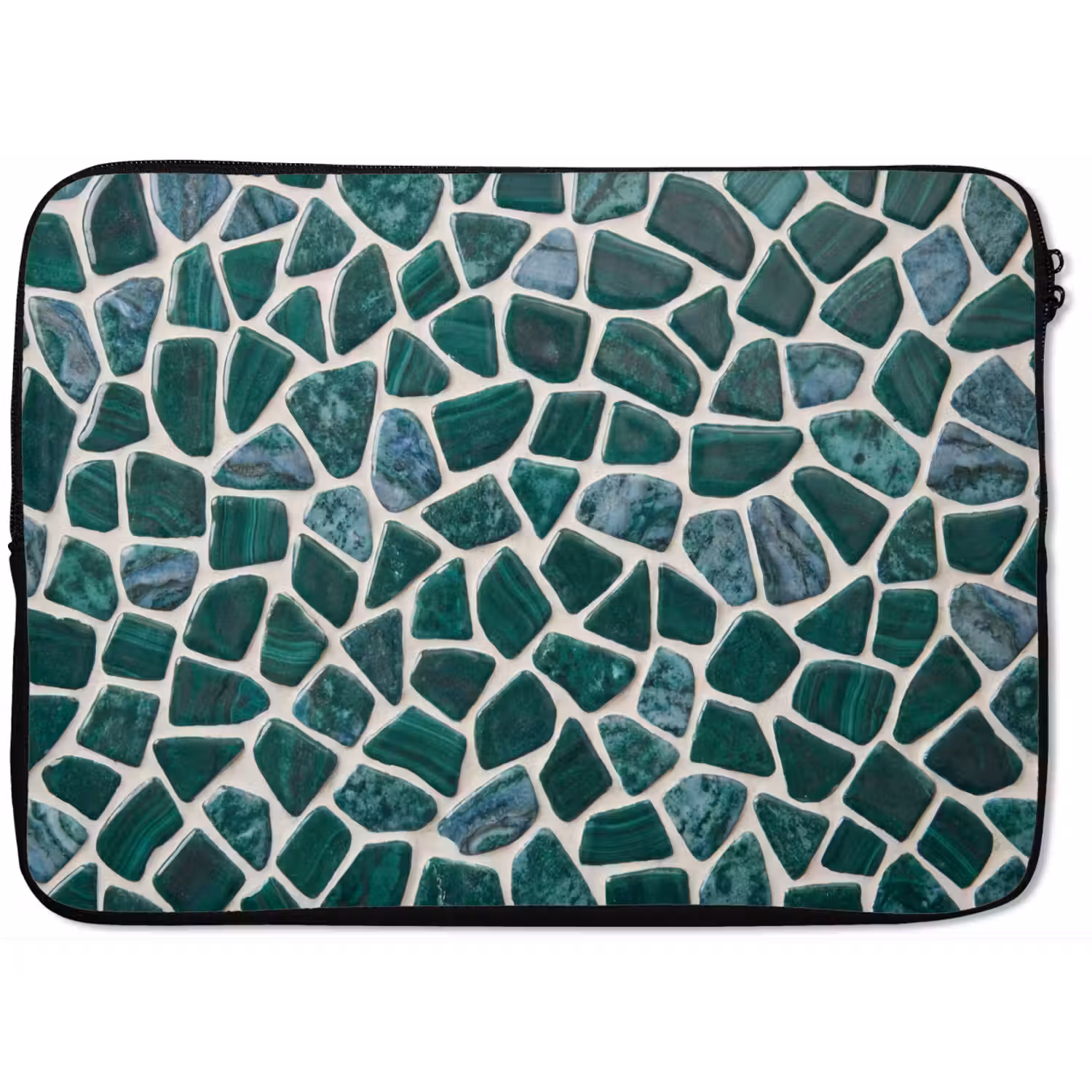 Textuur - Steen - Groen - Abstract - Patroon laptophoes neopreen klein -zkaufland3dotto