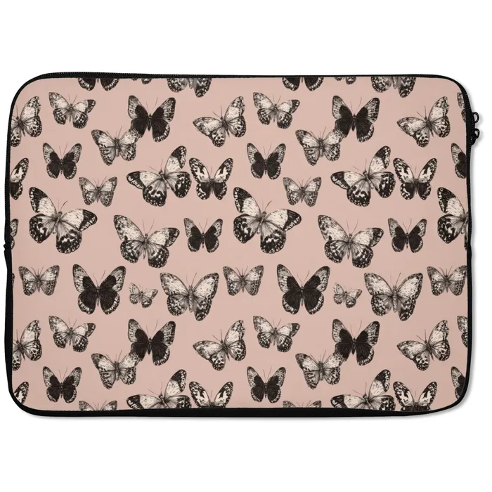 Tijdloos - Vlinders - Perzik laptophoes neopreen klein 279 -zkaufland3dotto