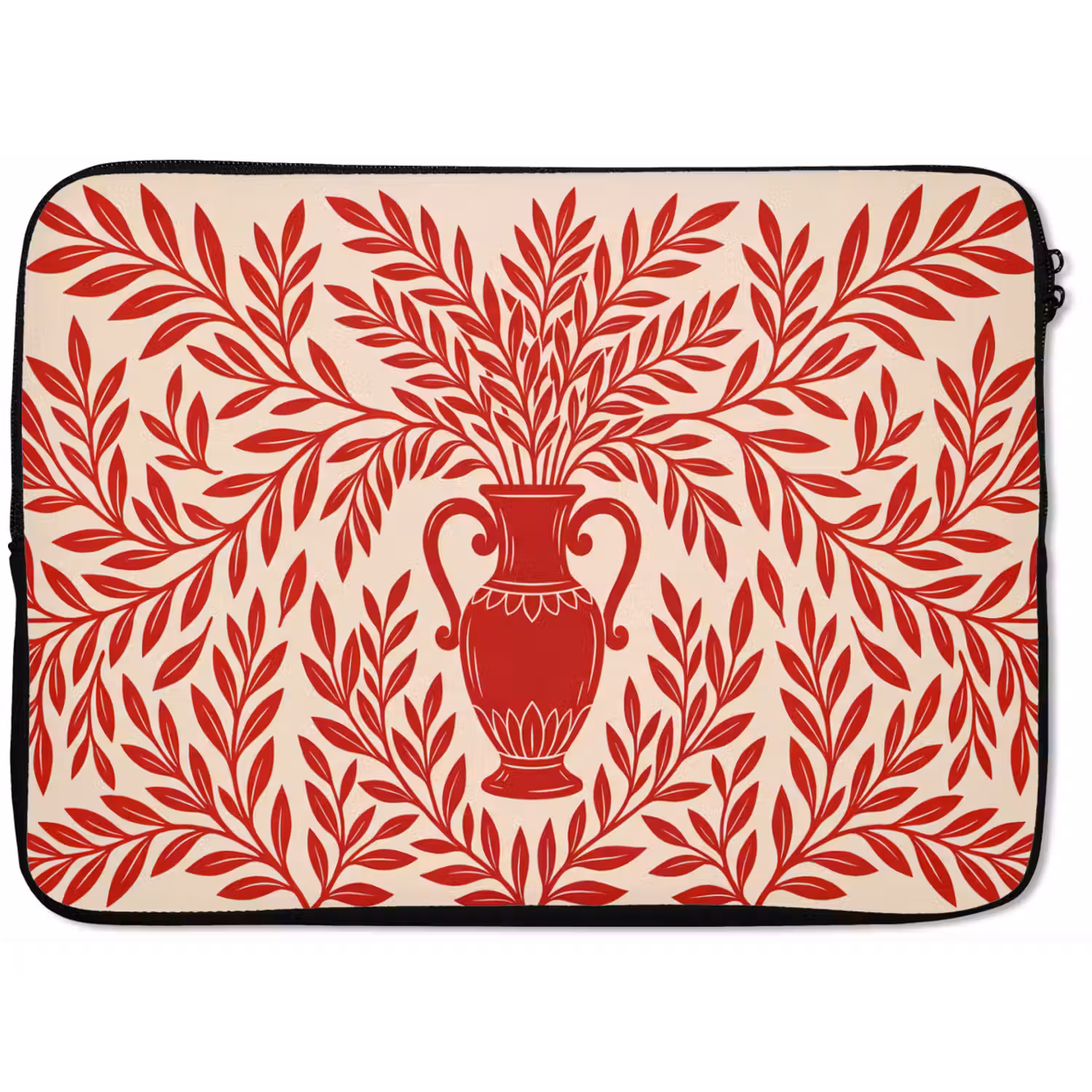 Vaas - Planten - Decoratie - Abstract - Rood laptophoes neopreen klein -zkaufland3dotto
