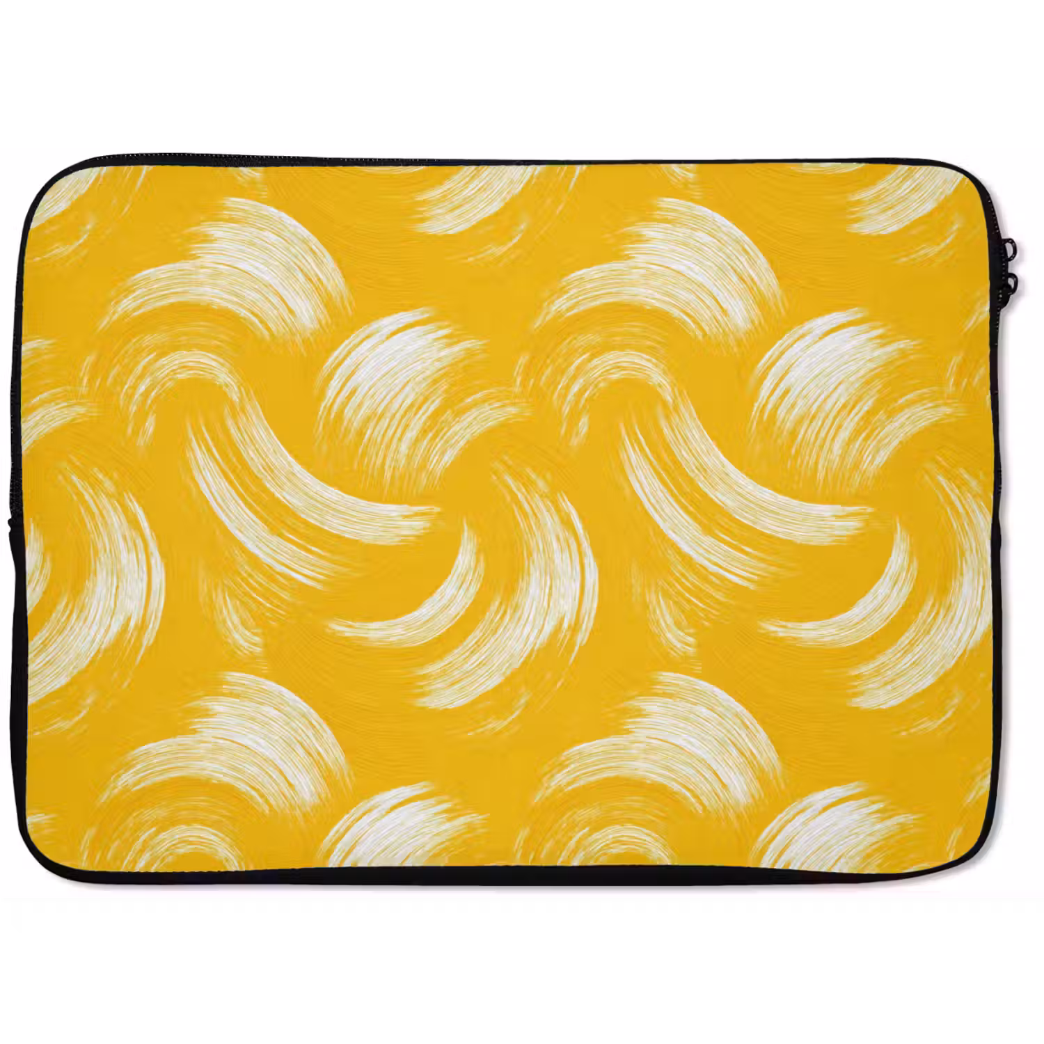 Verfstreken - Abstract - Dynamisch - Geel laptophoes neopreen klein 279 -zkaufland3dotto