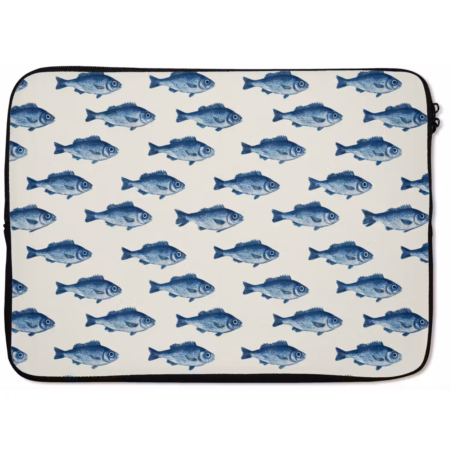 Vis - Patroon - Blauw laptophoes neopreen klein 279 -zkaufland3dotto