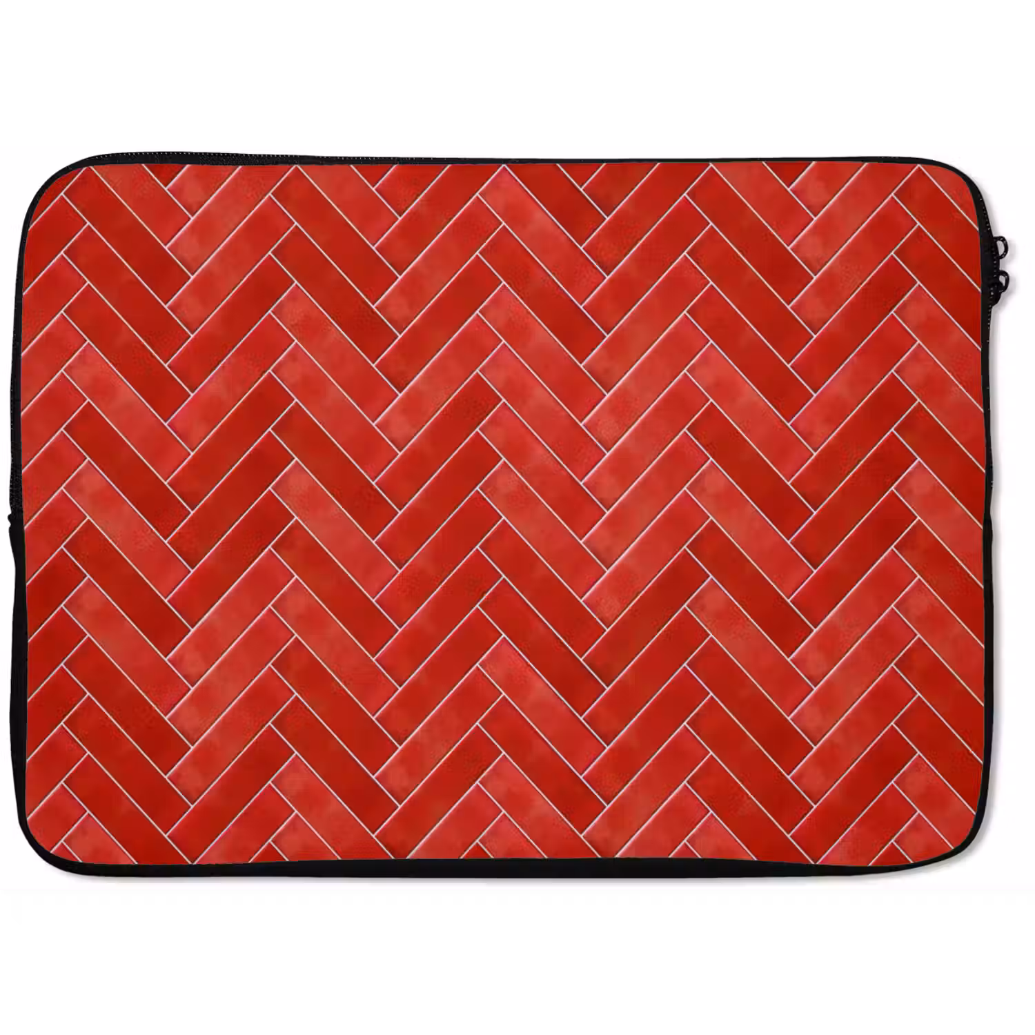 Visgraat - Tegel - Rood laptophoes neopreen klein 279 -zkaufland3dotto