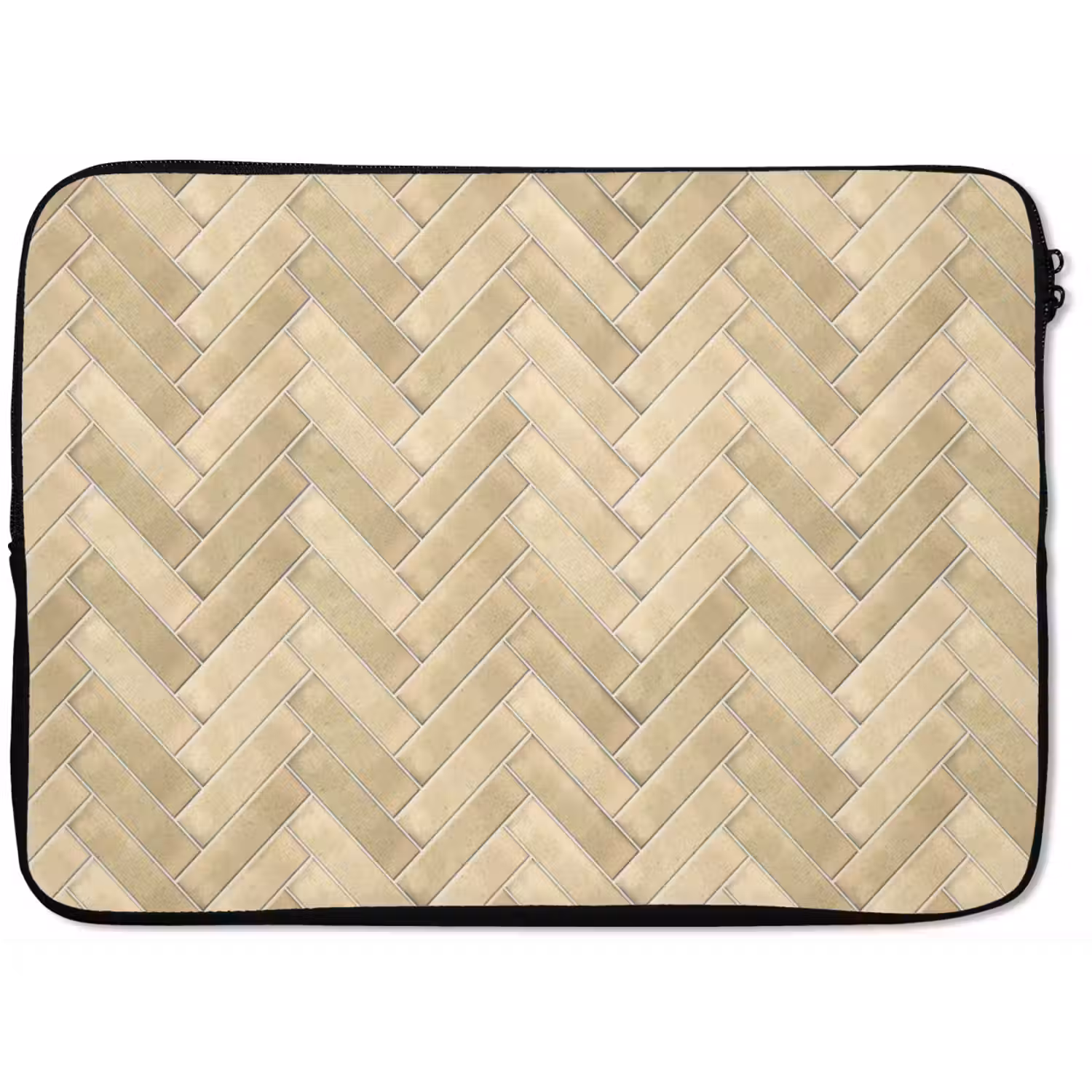 Visgraat - Tegel - Zand laptophoes neopreen klein 279 -zkaufland3dotto