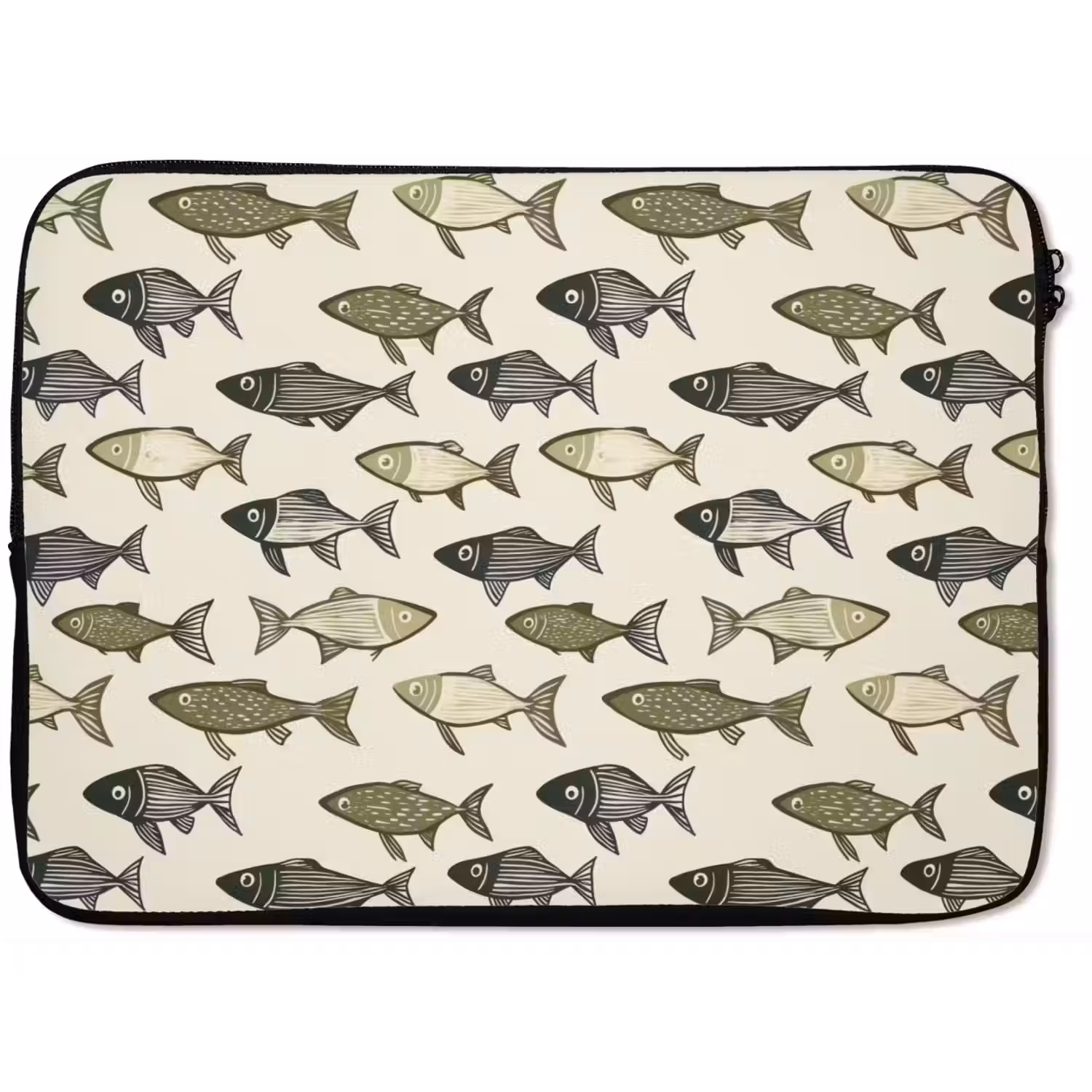 Vissen - Klassiek - Groen laptophoes neopreen klein 279 -zkaufland3dotto