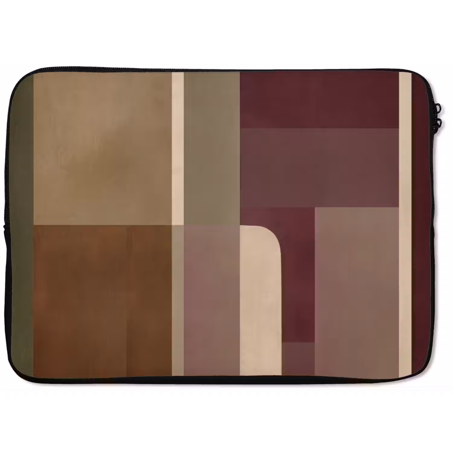 Vlakken - Abstract - Bordeaux - Lijnen laptophoes neopreen klein -zkaufland3dotto