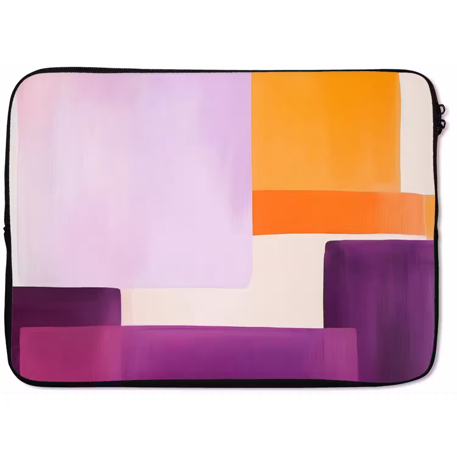 Vlakken - Abstract - Rechthoekig - Oranje laptophoes neopreen klein -zkaufland3dotto